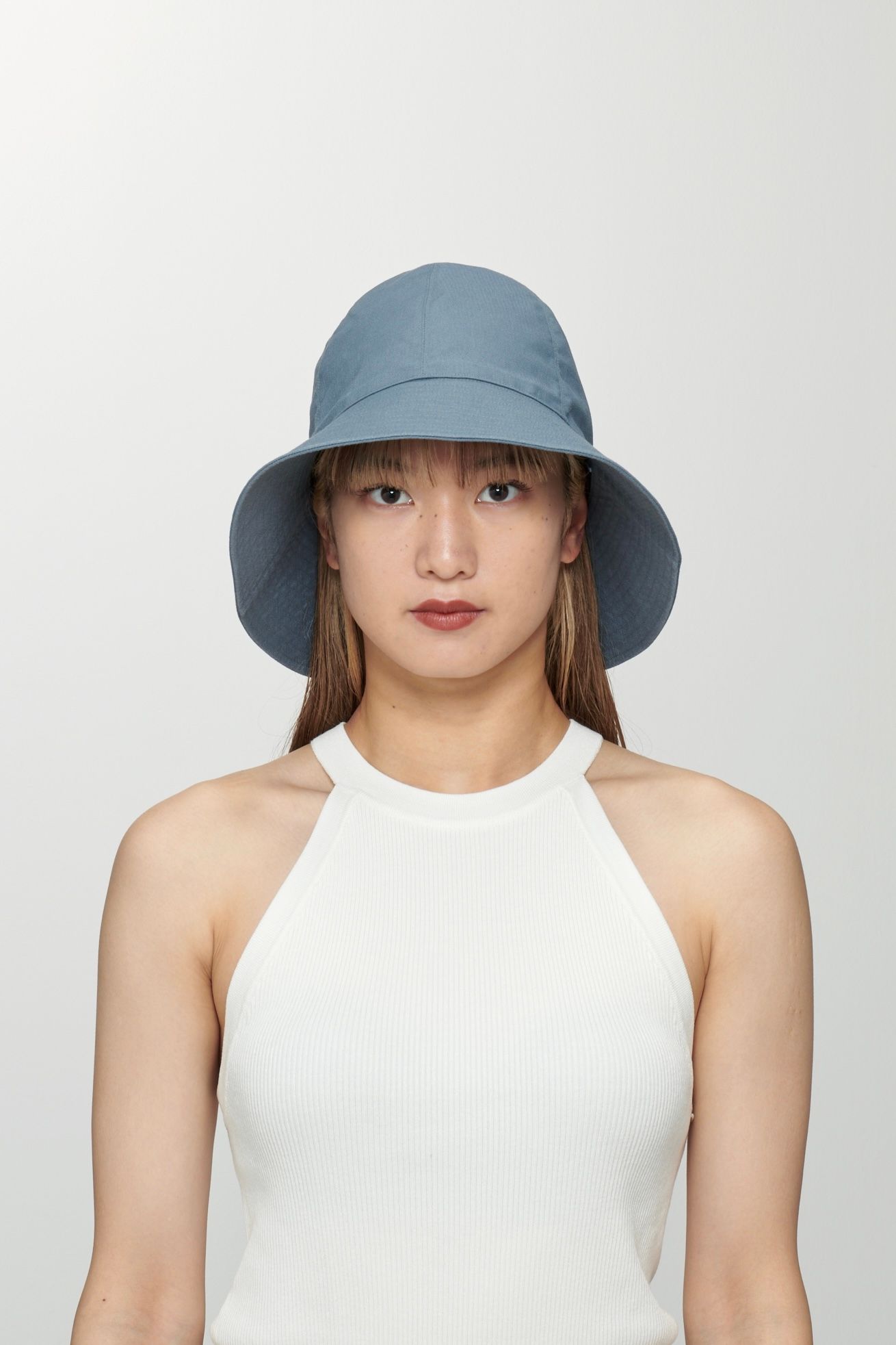 KIJIMA TAKAYUKI - SOLOTEX x RAMIE FISHERMAN HAT -white- 24ss women 