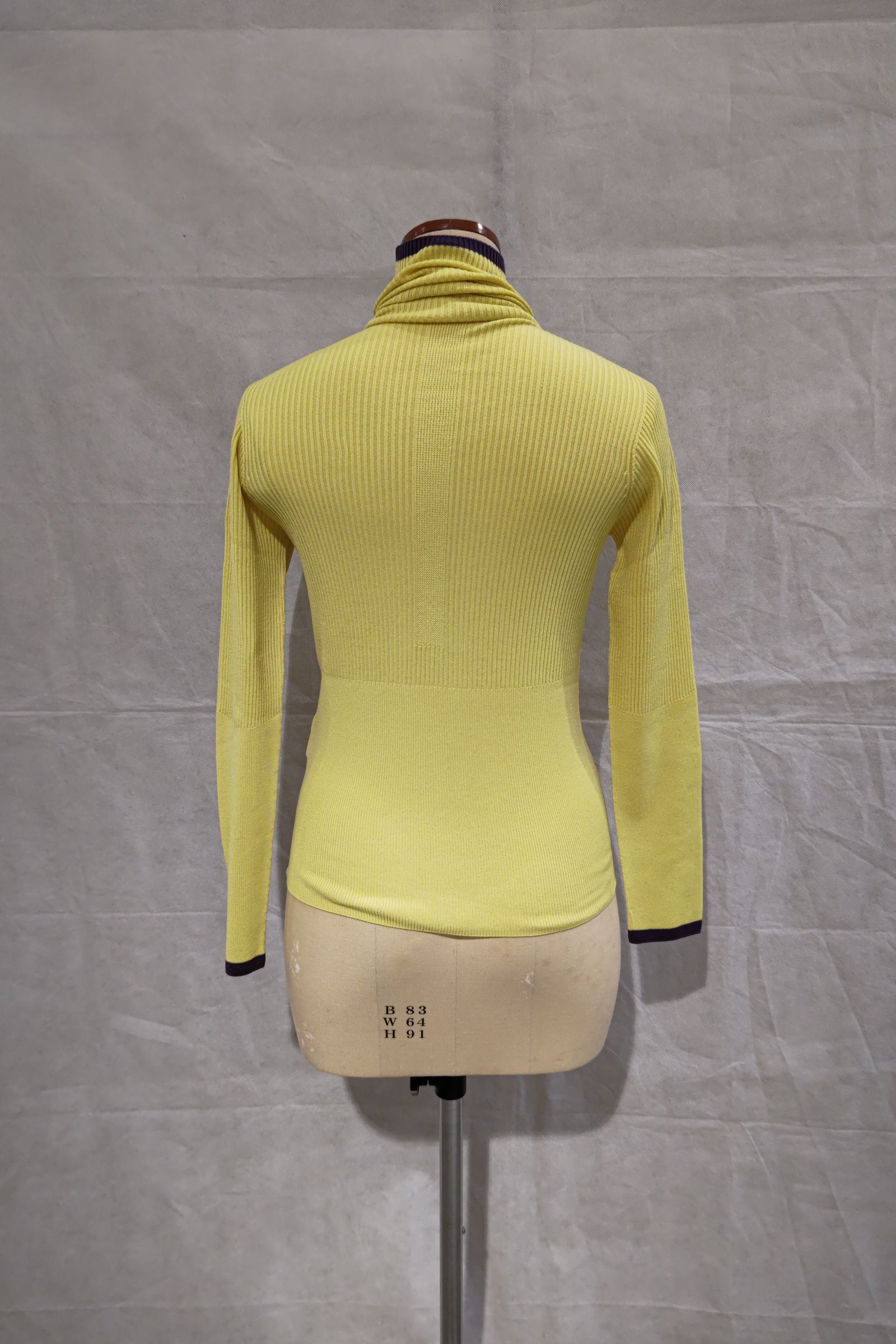 CFCL - cupro rib top 2 - yellow-purple - 22aw women | asterisk