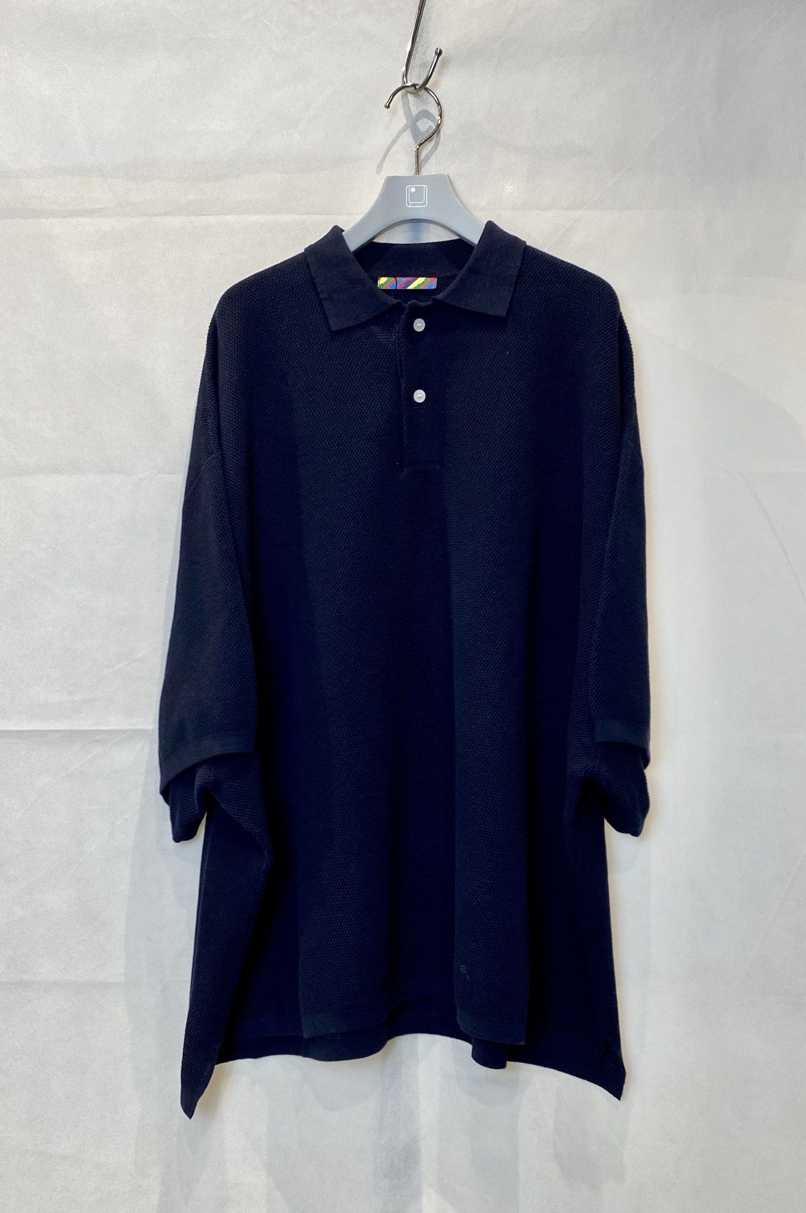 is-ness KNITTED BIG POLO イズネス-