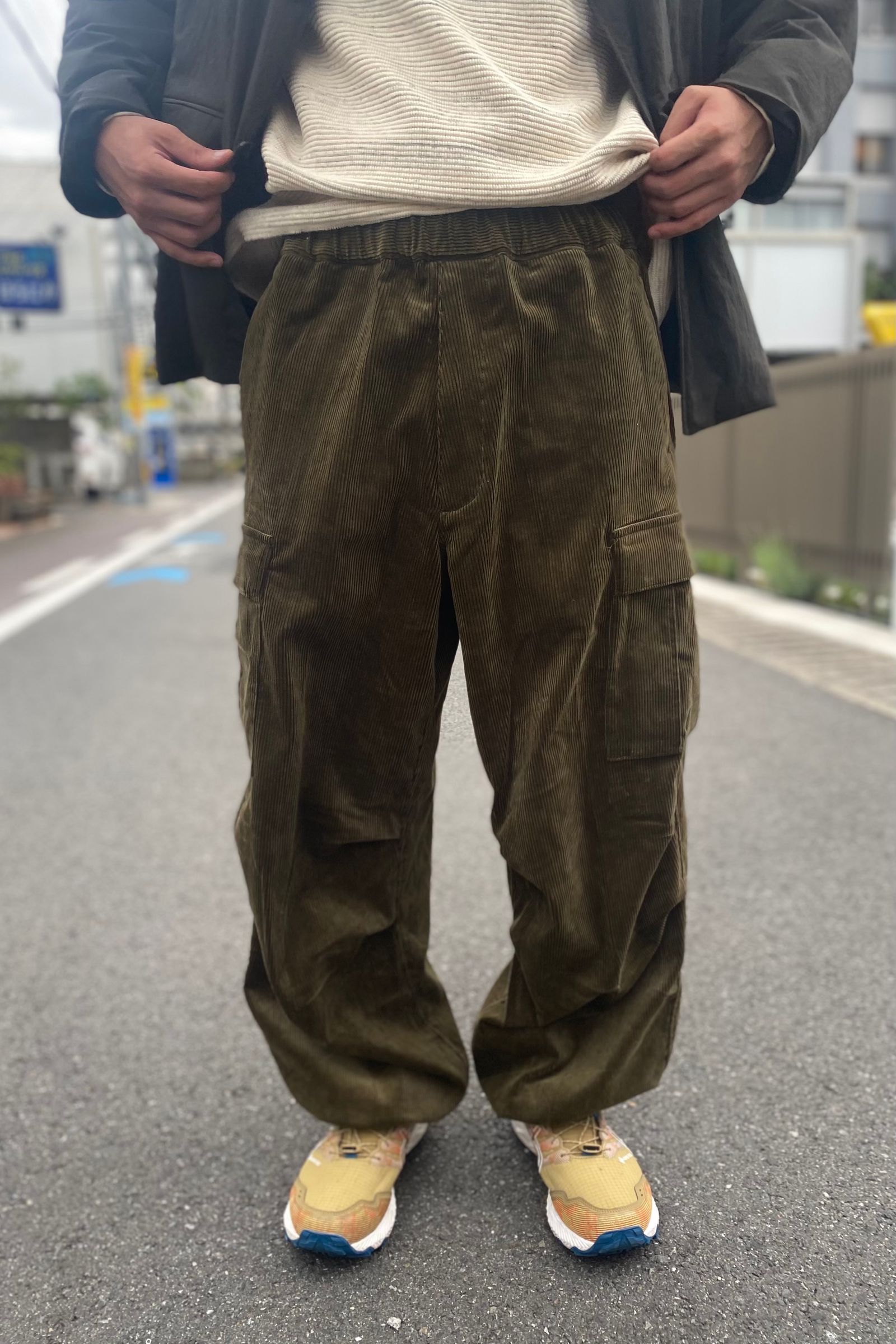 is-ness(イズネス) コットンリネンワイドカーゴパンツ