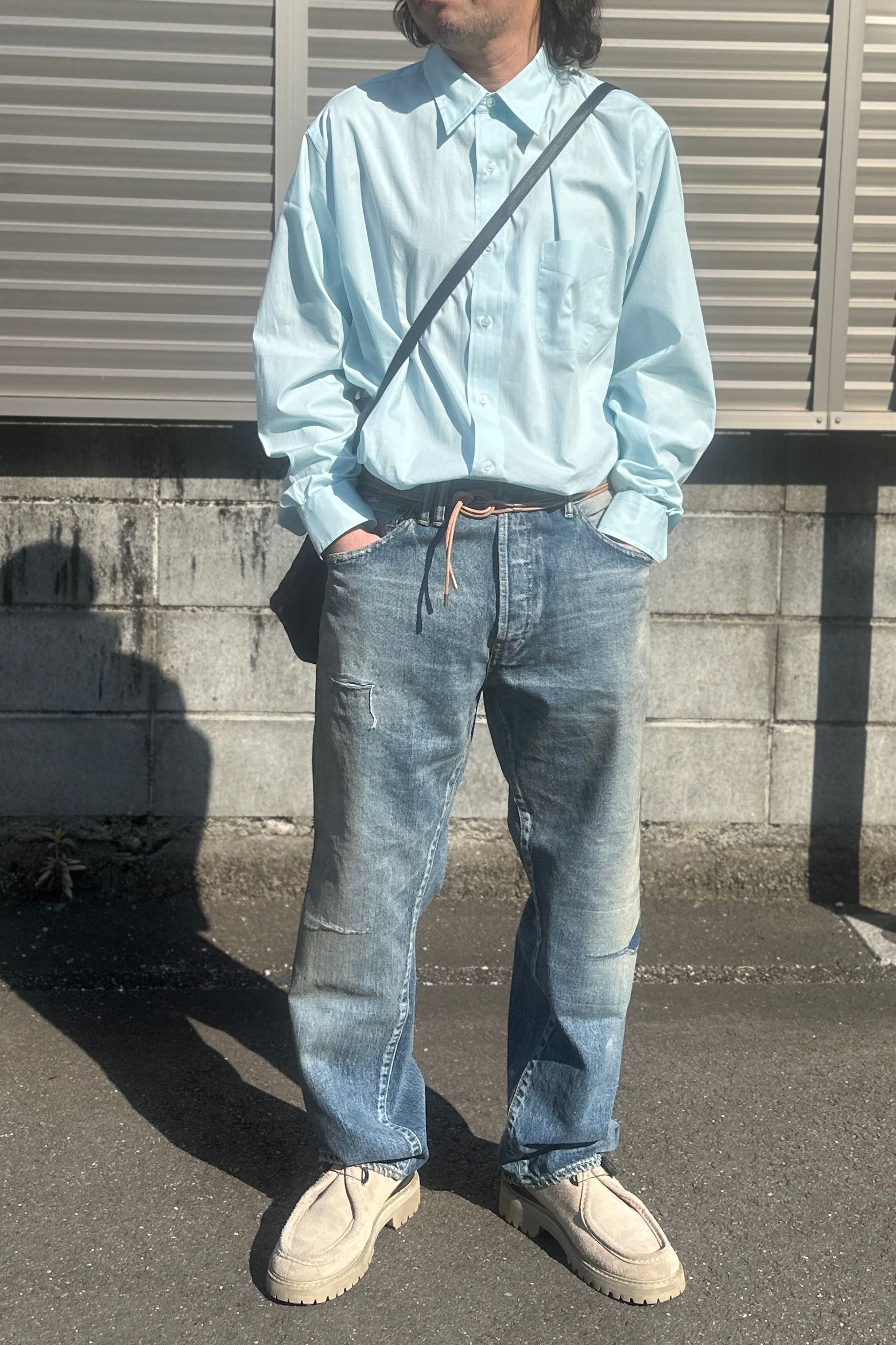 ANACHRONORM - REGULAR TAPERED REMAKED 5P PANTS -INDIGO (FIVE