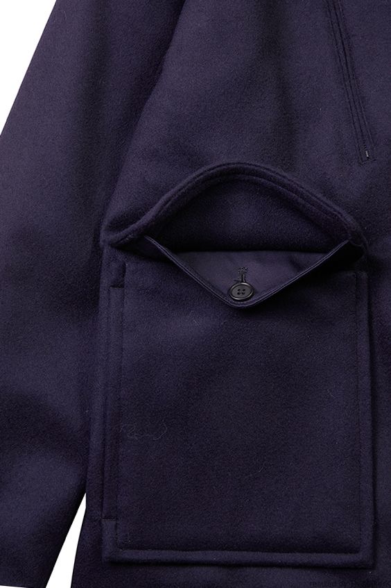 blurhms 21aw WOOL MELTON ZIP JACKET S ジャケット/アウター 大人気