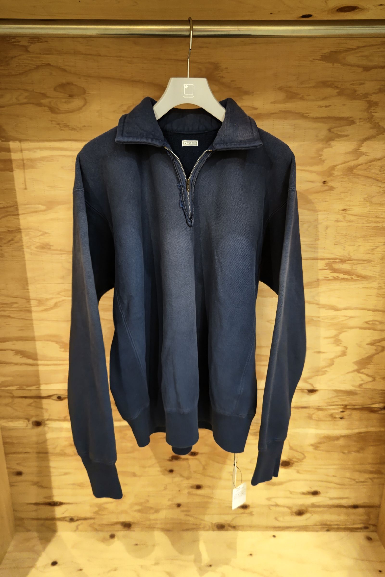 A.PRESSE - vintage half zip sweatshirts -navy- 22aw men 8月27日