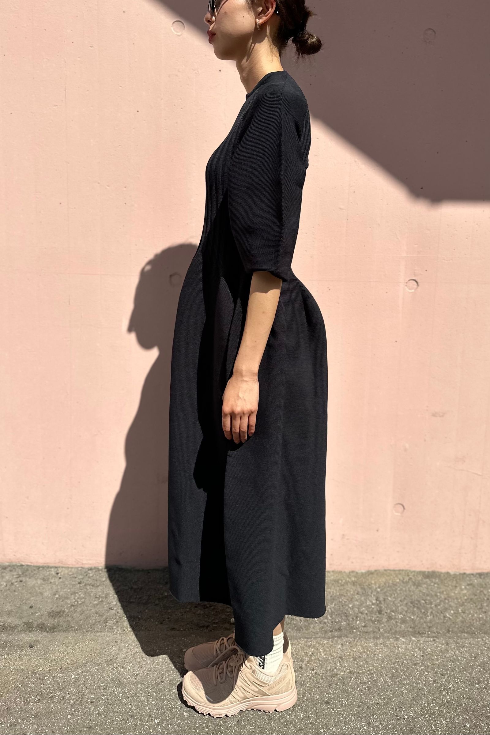 CFCL - POTTERY LONG PUFF SLEEVE DRESS -black- 23aw women | asterisk