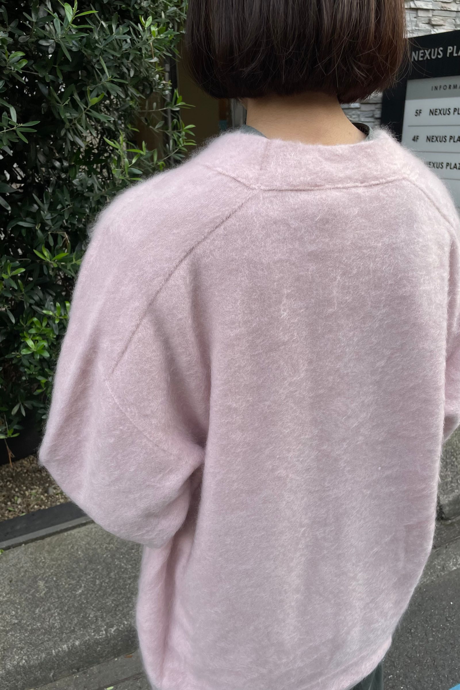 ATON - カシミアカーディガン/garment dye cashmere short cardigan