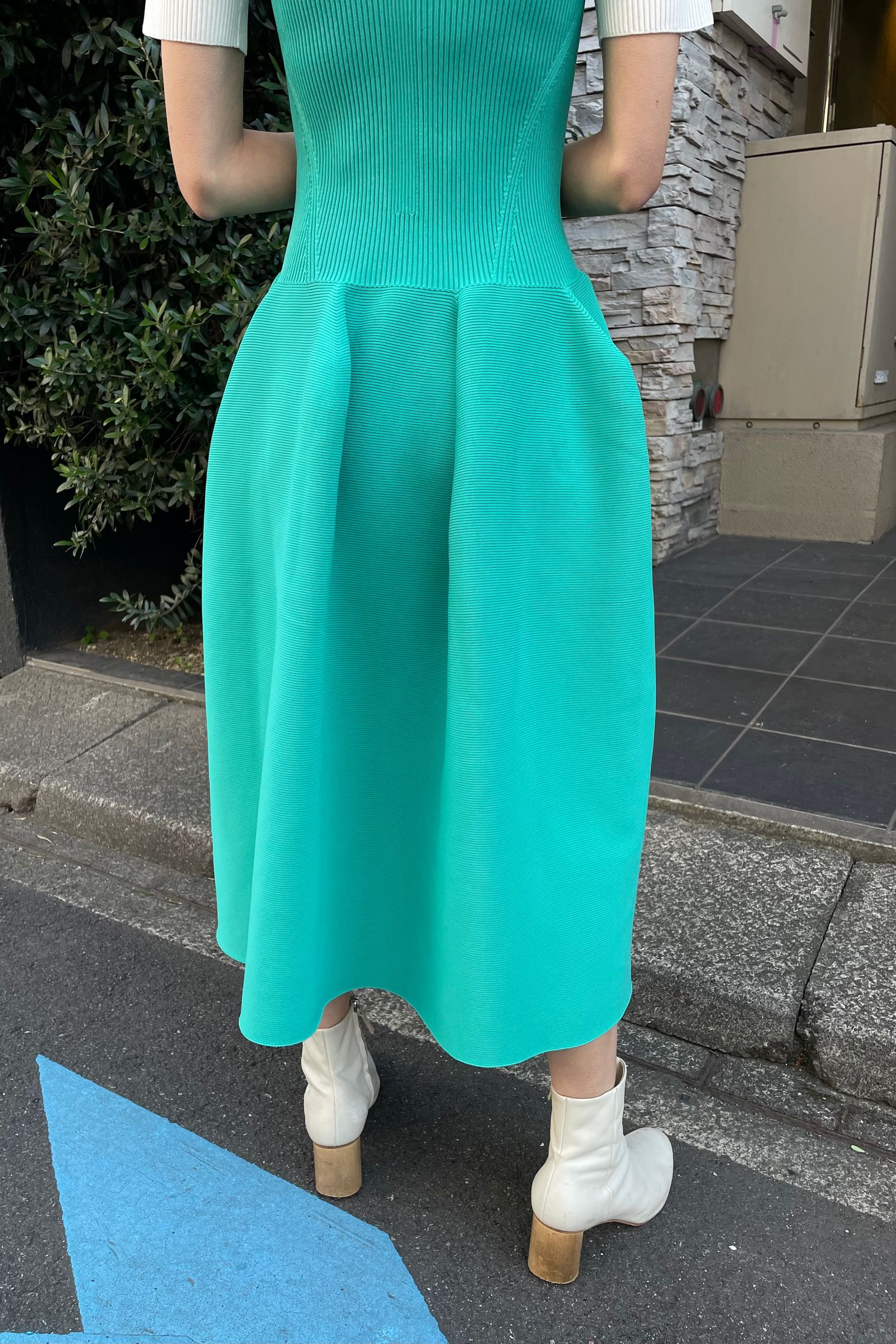 CFCL - pottery hs dress 1 -emerald- 23ss women | asterisk