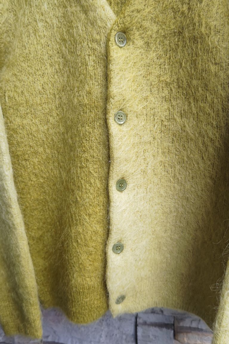 UNUSED - Gradation mohair cardigan -mustard- 23aw | asterisk