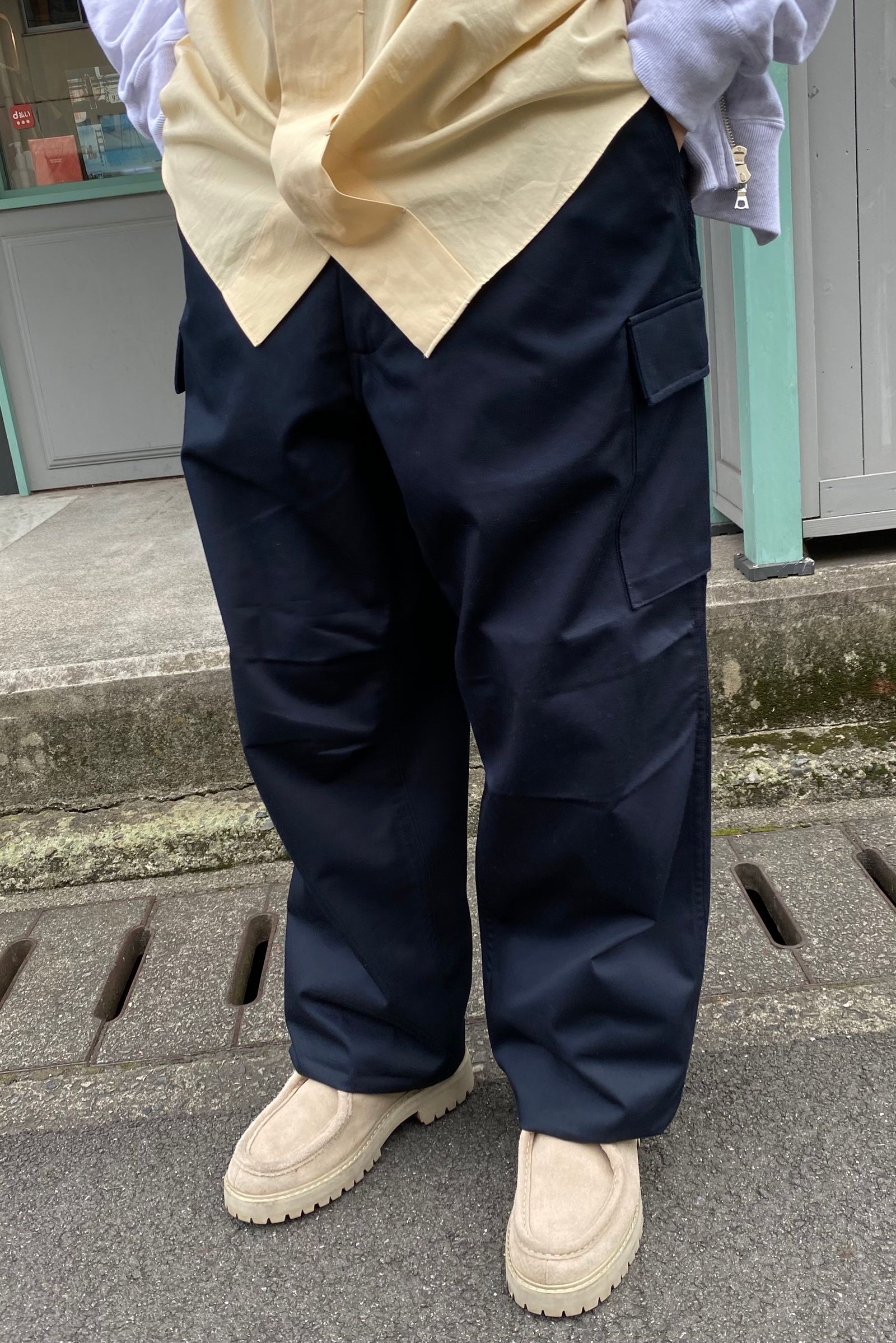 E.TAUTZ - cargo trousers navy 21aw | asterisk