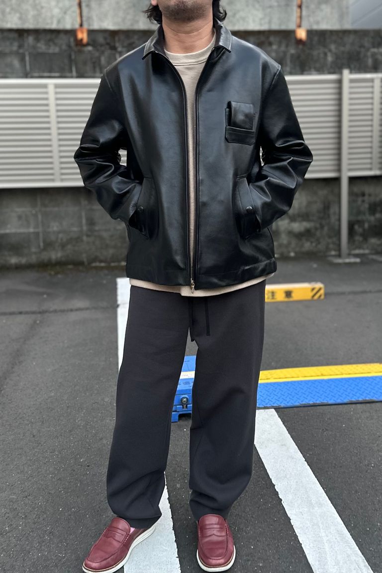 A.PRESSE - French Air Force Pilot Leather Jacket -navy- 2023STYLE2 