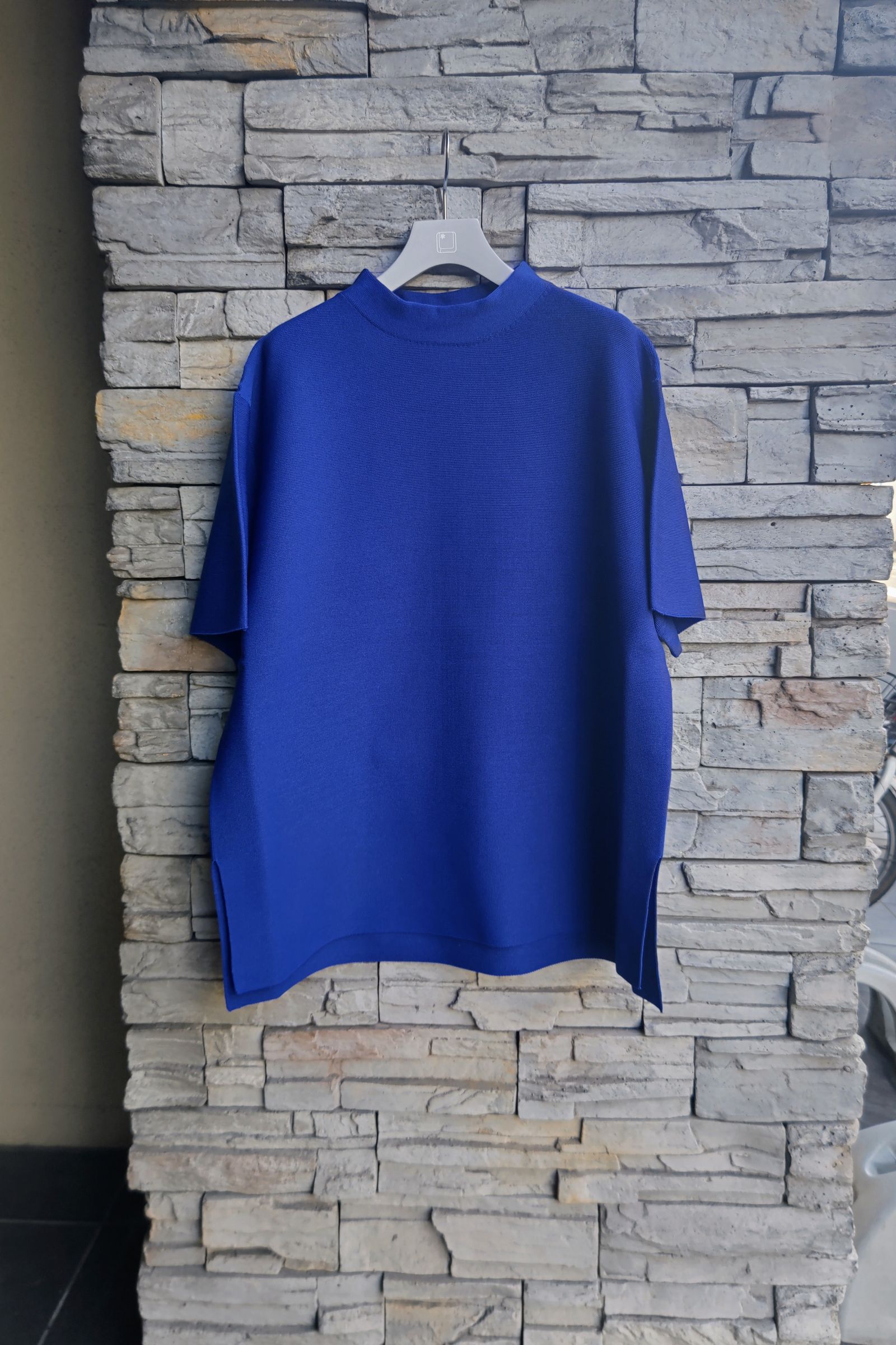 CFCL - garter mock neck tee 5 -blue- 23ss men | asterisk