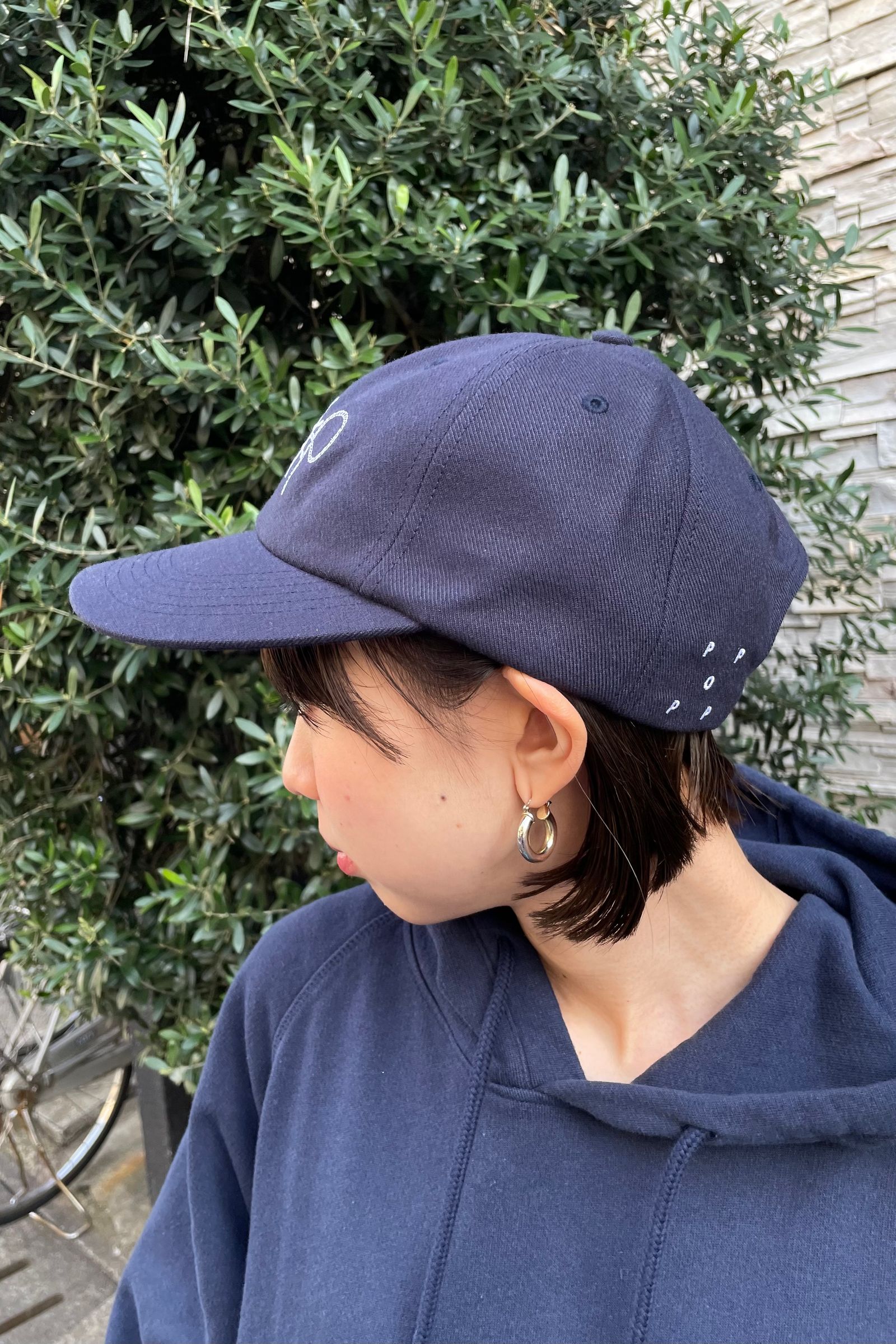 Pop Trading Company - captain sixpanel hat -navy- 23ss drop2