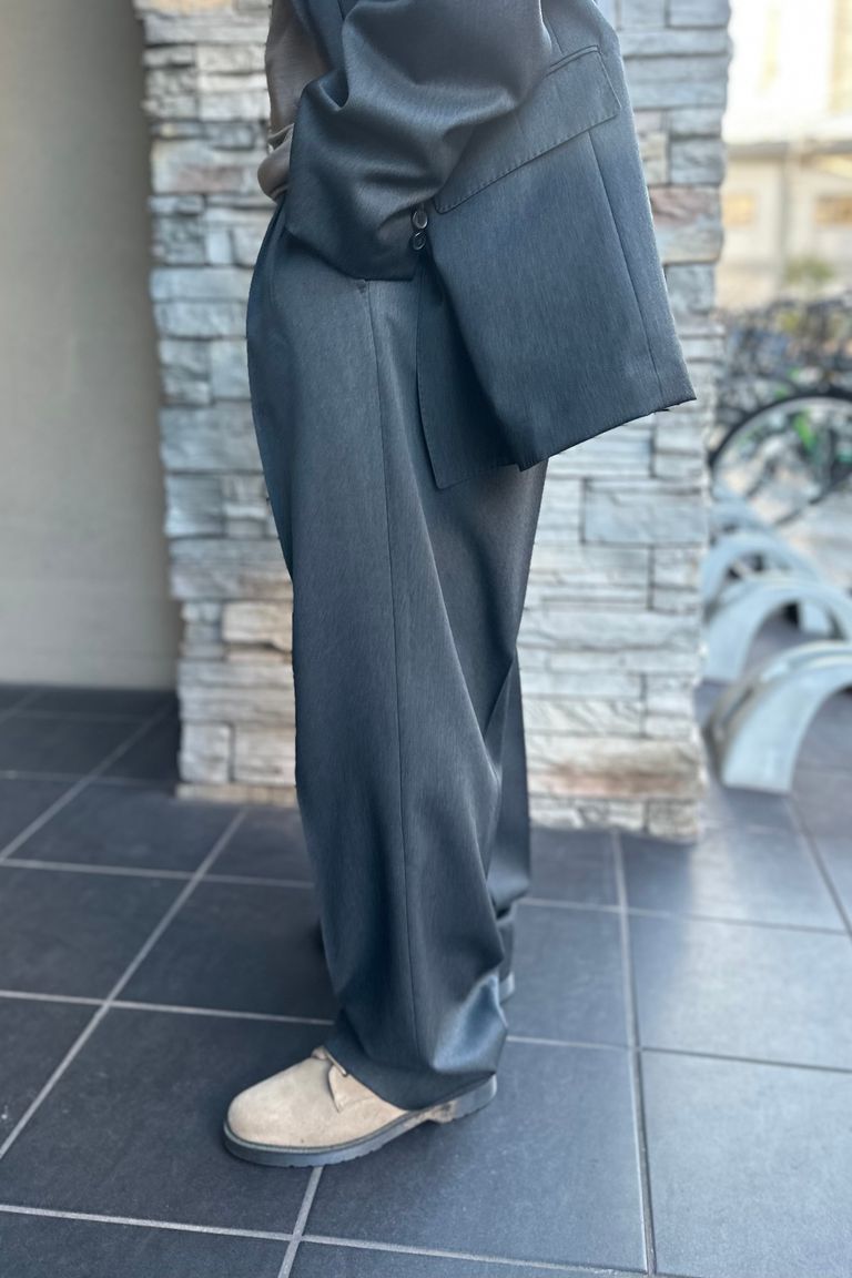 A.PRESSE - Wool Gabardine Trousers -M.GRAY- 2024STYLE1 | asterisk