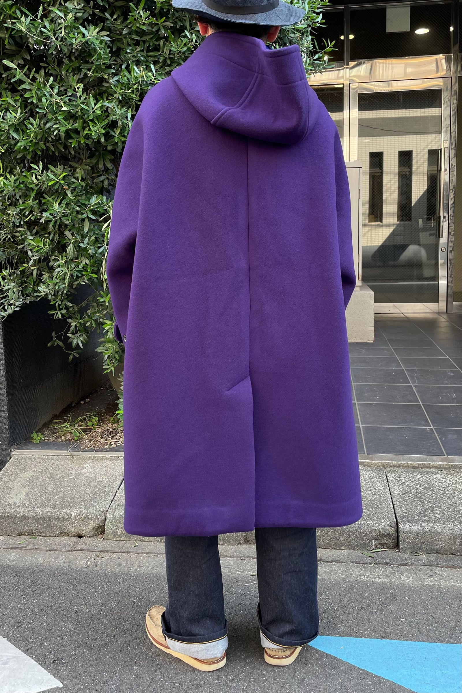 FUMITO GANRYU - vintage modern duffle coat -purple- 22aw | asterisk