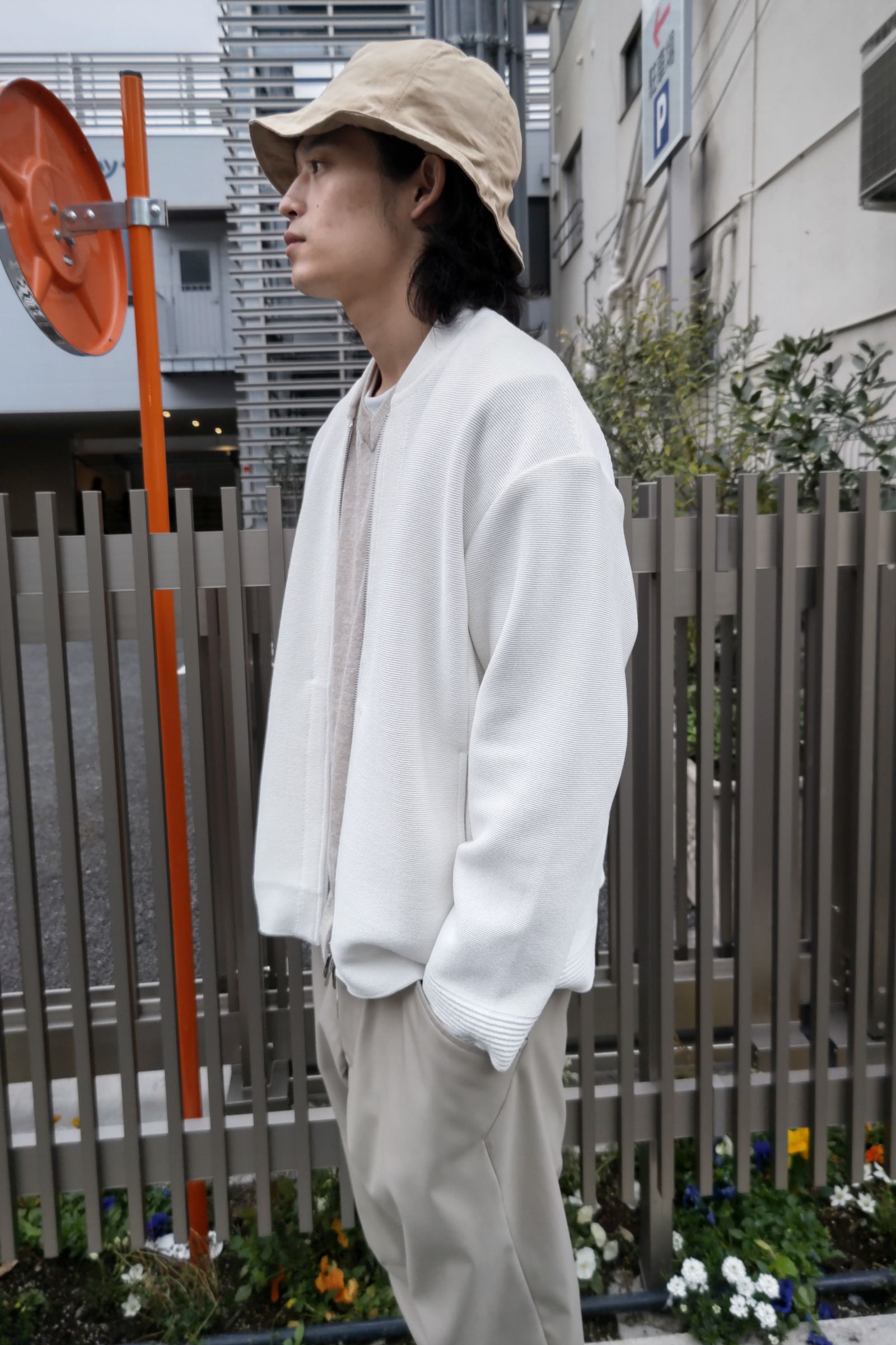 CFCL - washi gather blouson 1 -white- 23ss men | asterisk