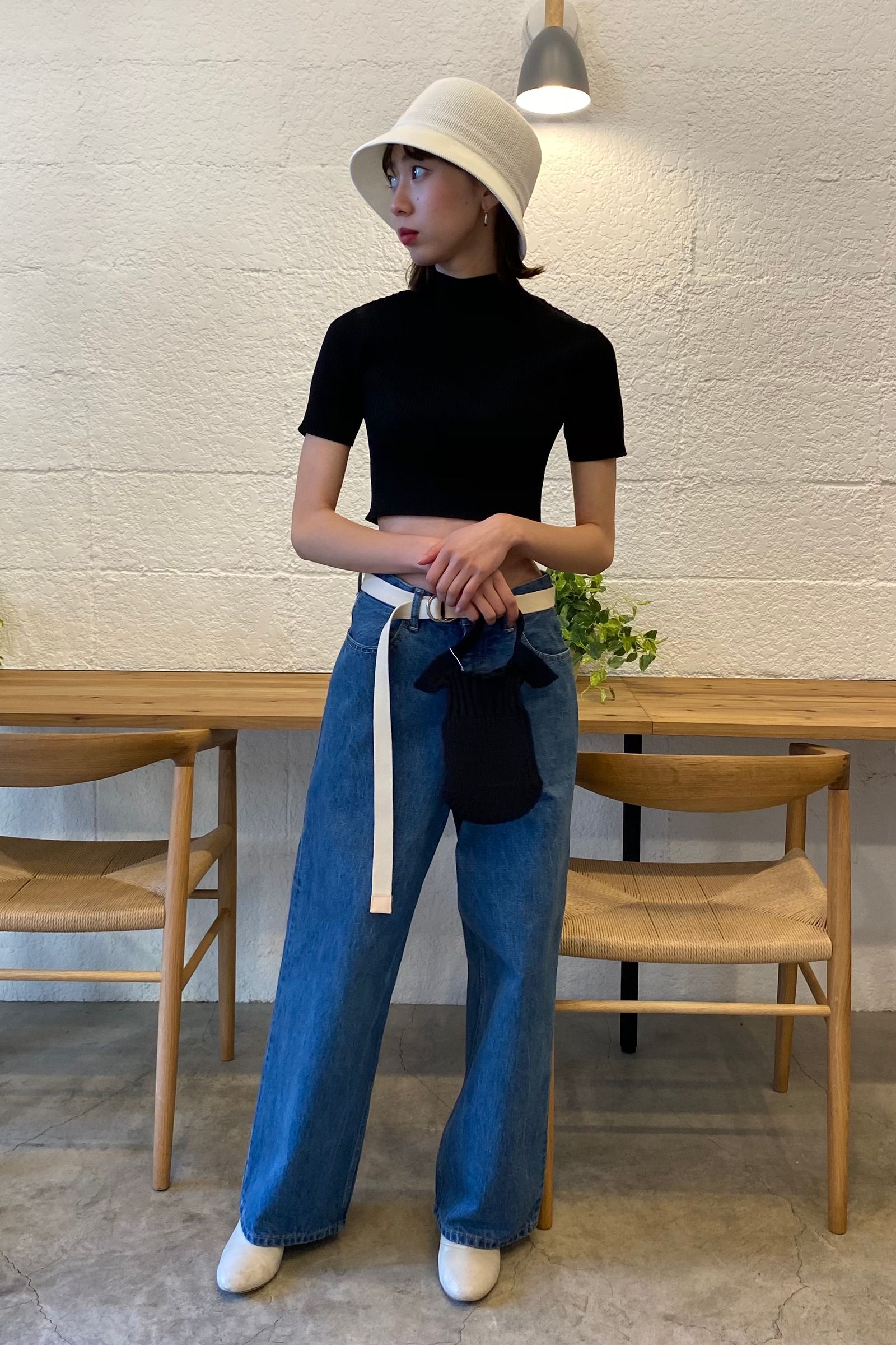 CFCL - fluted bag 1 -black- 23ss | asterisk