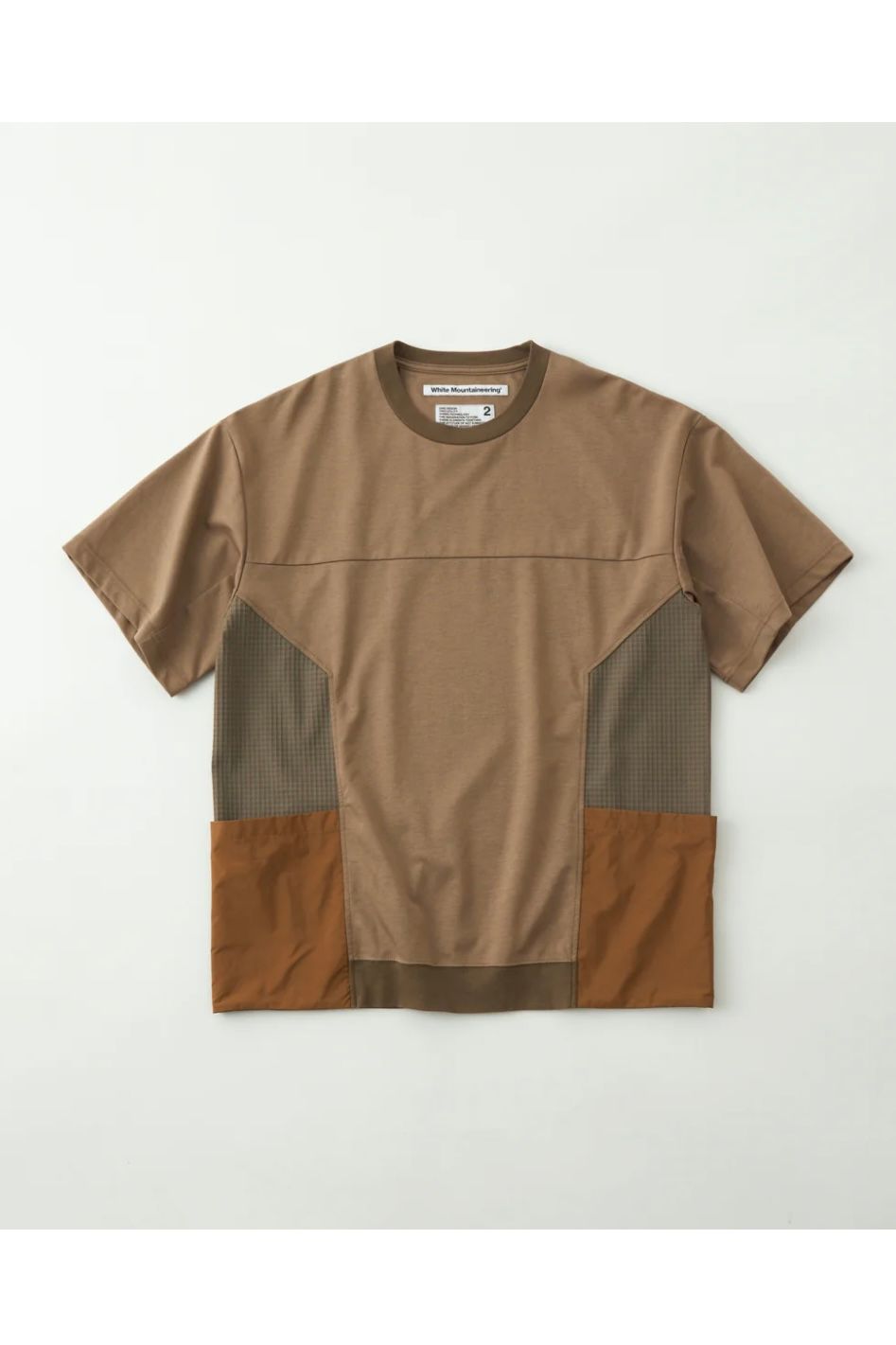 White Mountaineering - double knit pocket t-shirt-beige-23ss | asterisk