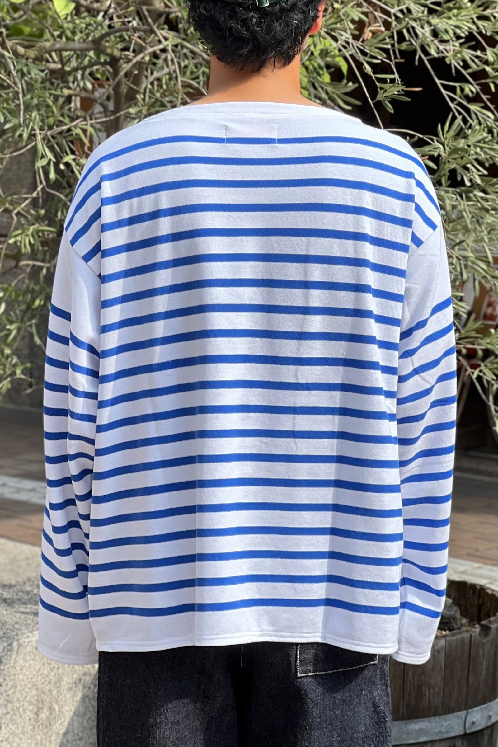 限定Ｗ特典付属 【希少】outil バスクシャツ Blue/white - 通販 - www