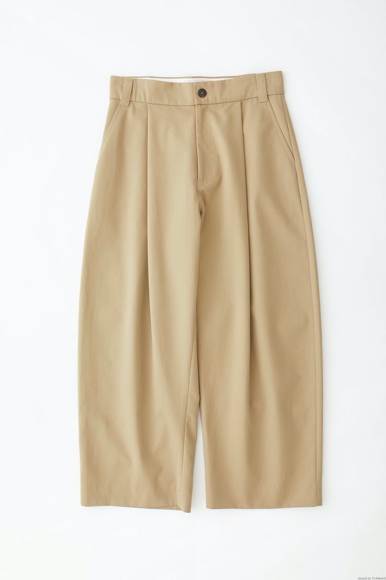 STUDIO NICHOLSON - sorte/deep pleat volume pants -tan- 22aw