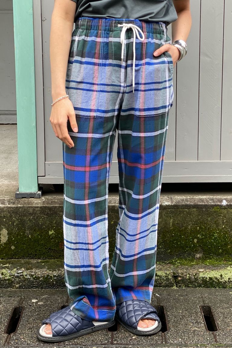 新品・タグ付】22ss unused Check easy pants-