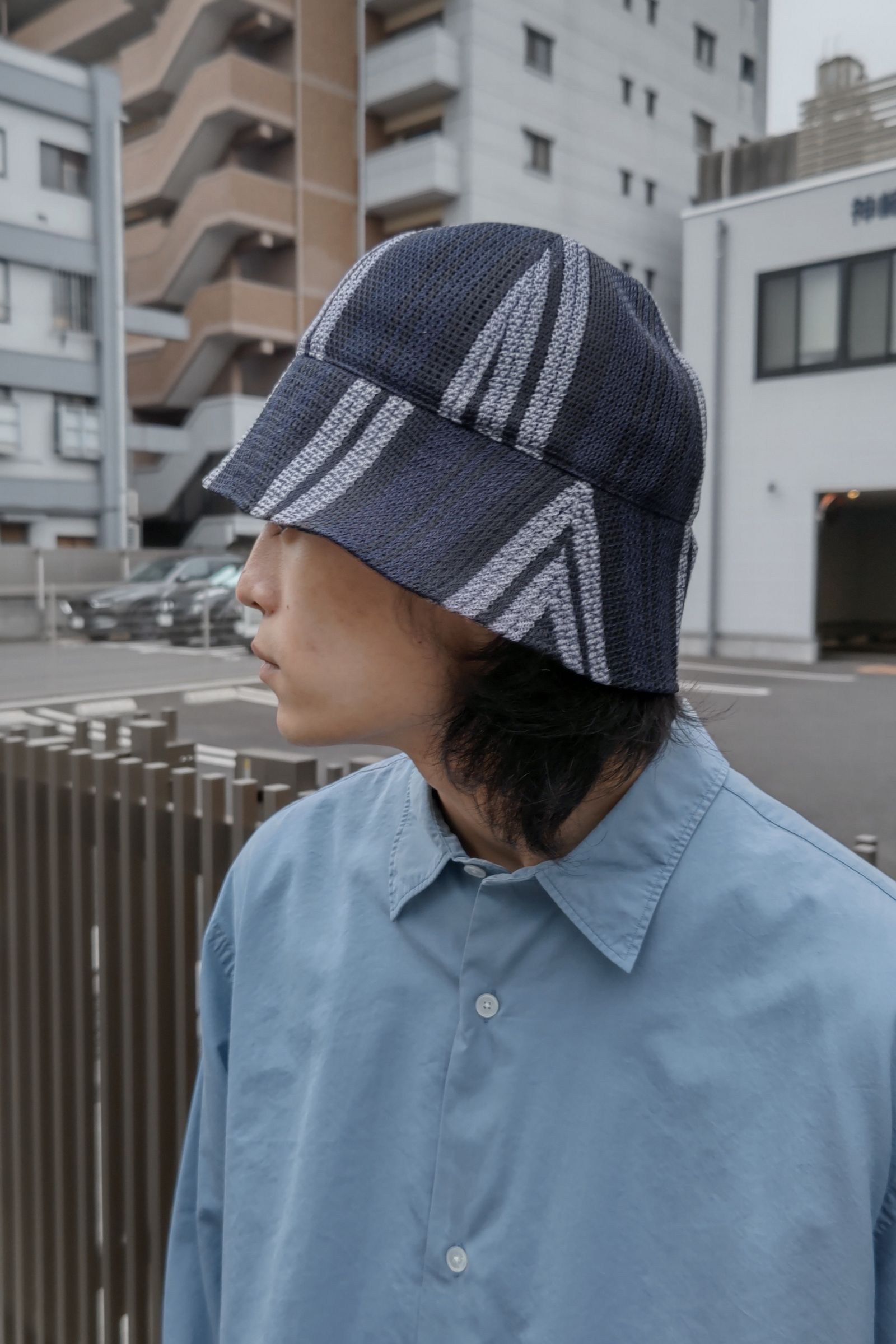 KIJIMA TAKAYUKI - MESH SAILOR HAT -navy- women 23ss | asterisk