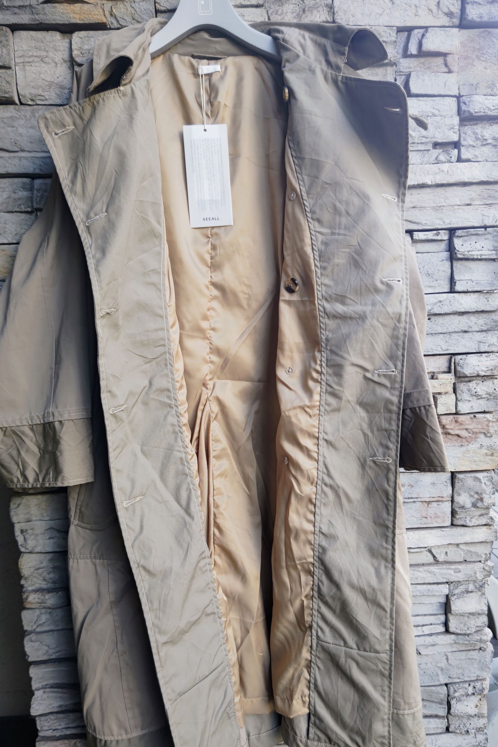 SEEALL - trench coat -mix beige- 23aw men | asterisk