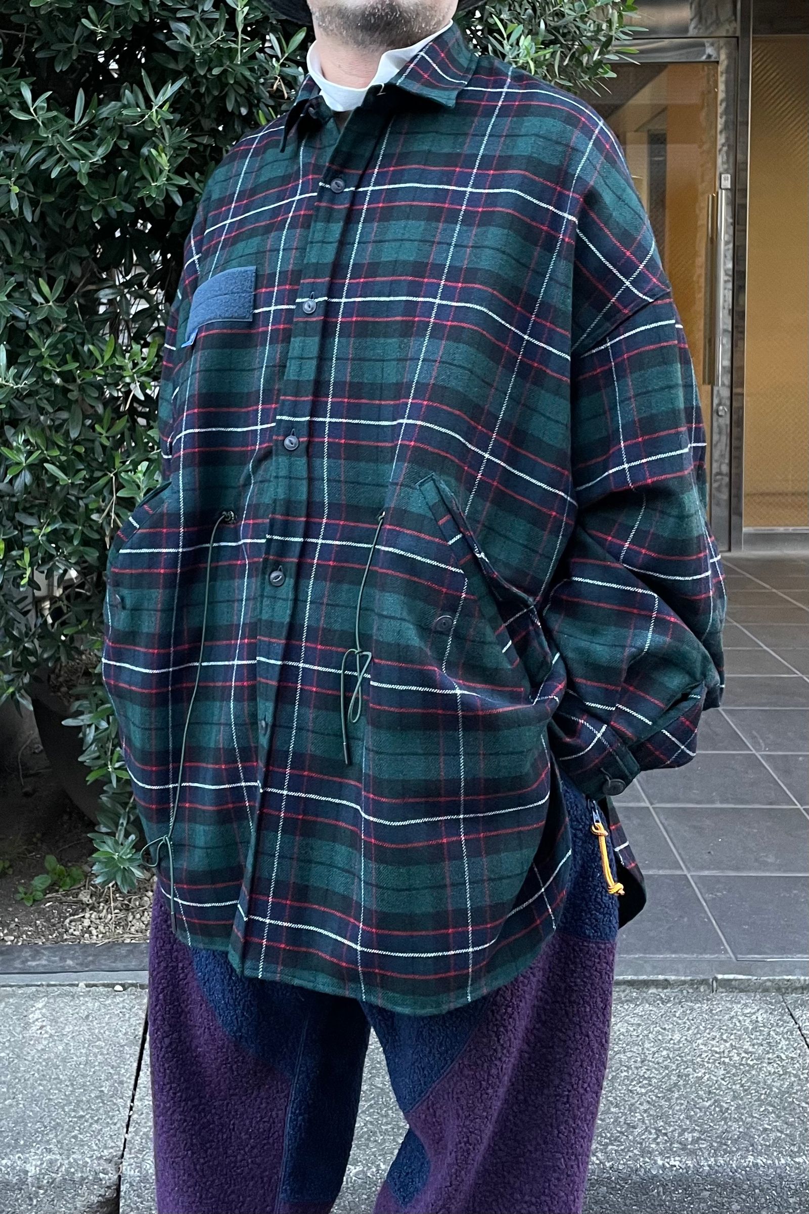 FUMITO GANRYU - m-51 shirt jacket -green check- 22aw | asterisk