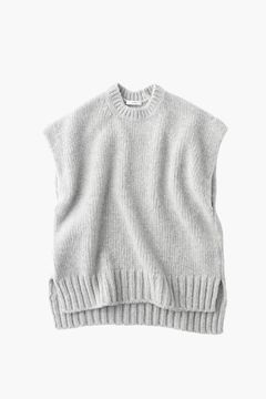 新品未使用】ATON wool mole crew きこん neck vest