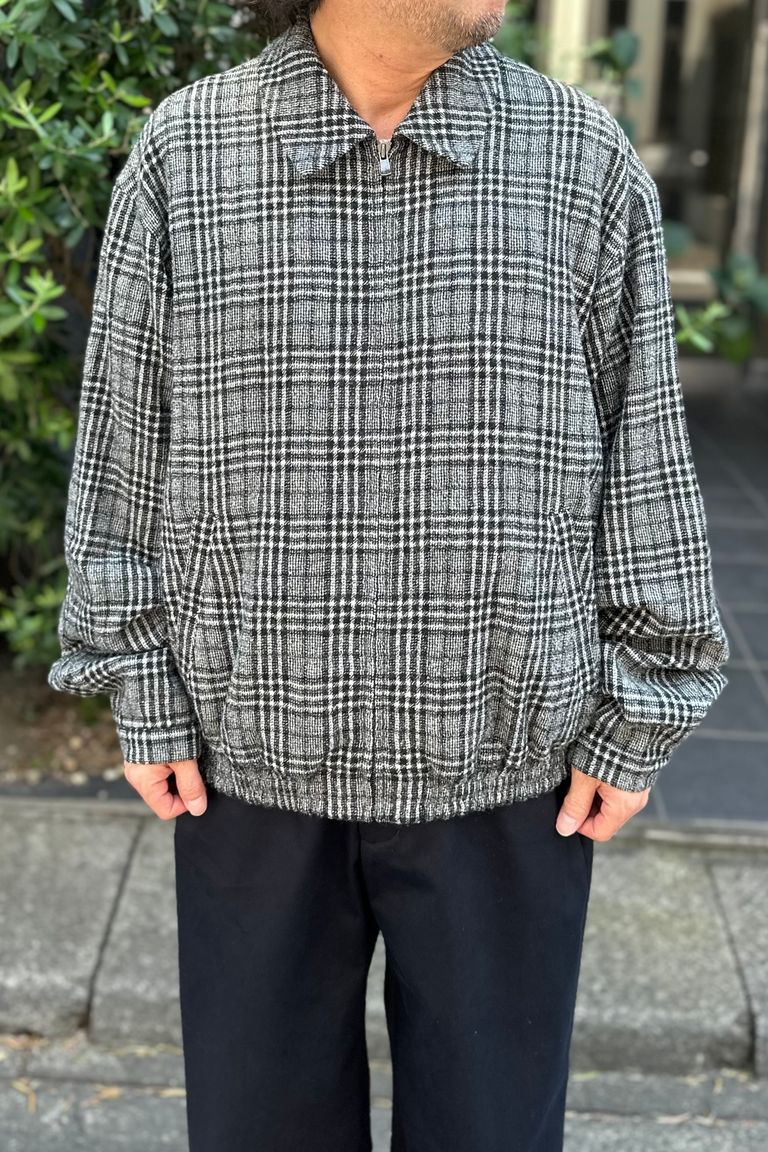 awasa - Be prepared x awasa エアリーウールジップジャケット-Check  