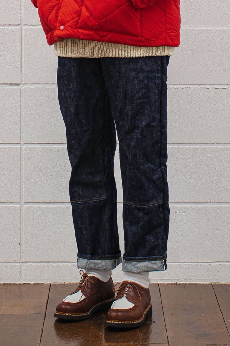 UNUSED - double knee denim pants -indigo- 22aw women | asterisk