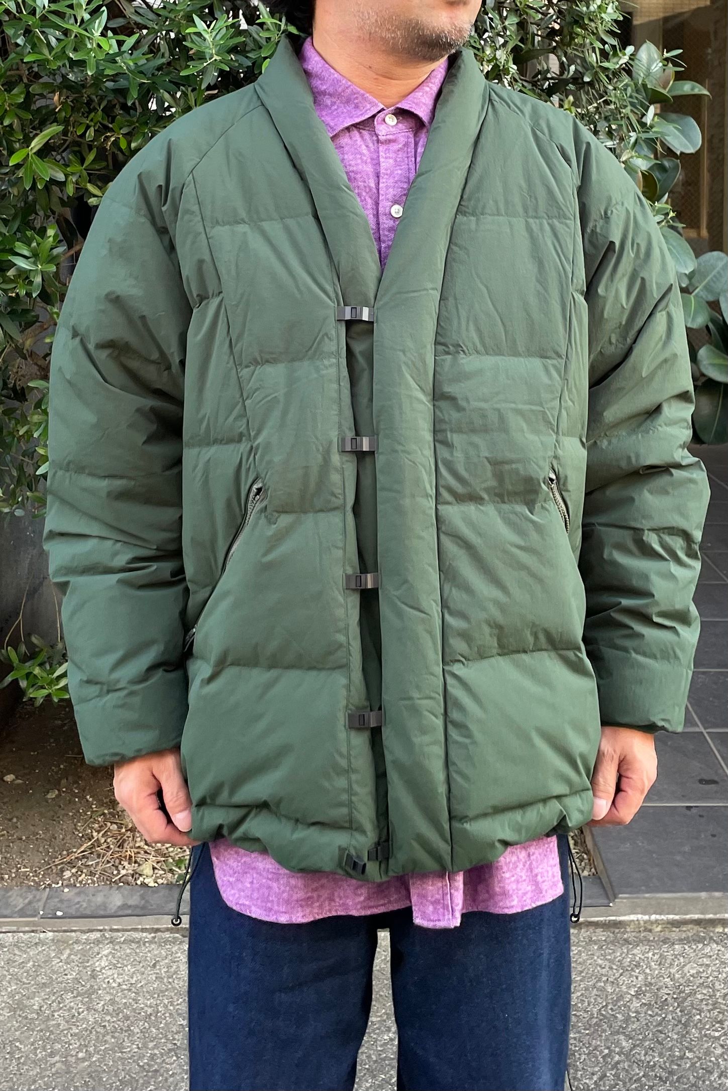 White Mountaineering - wm × taion hanten down jacket -green- 23aw