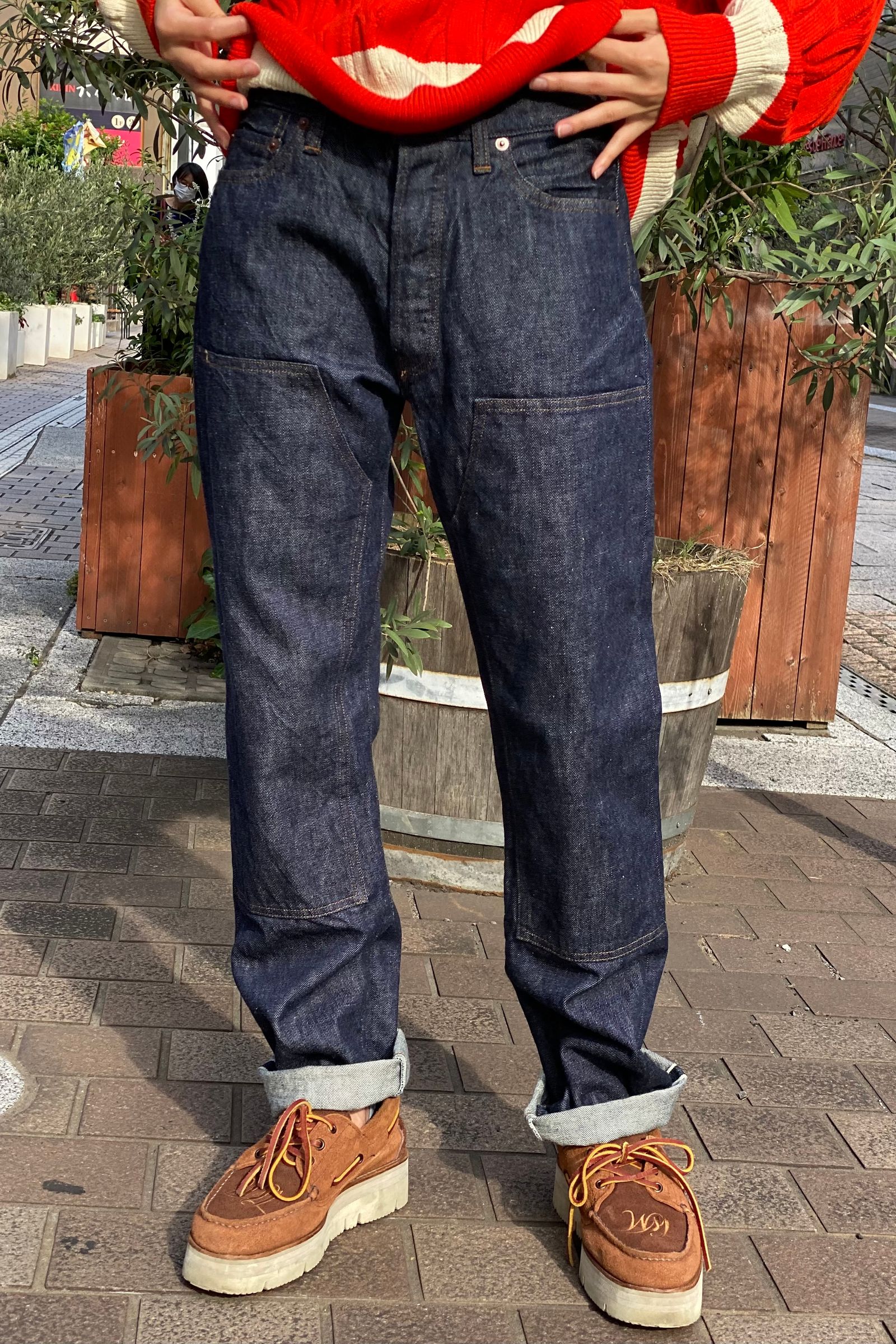 22AW UNUSED Double knee デニム INDIGO | eclipseseal.com