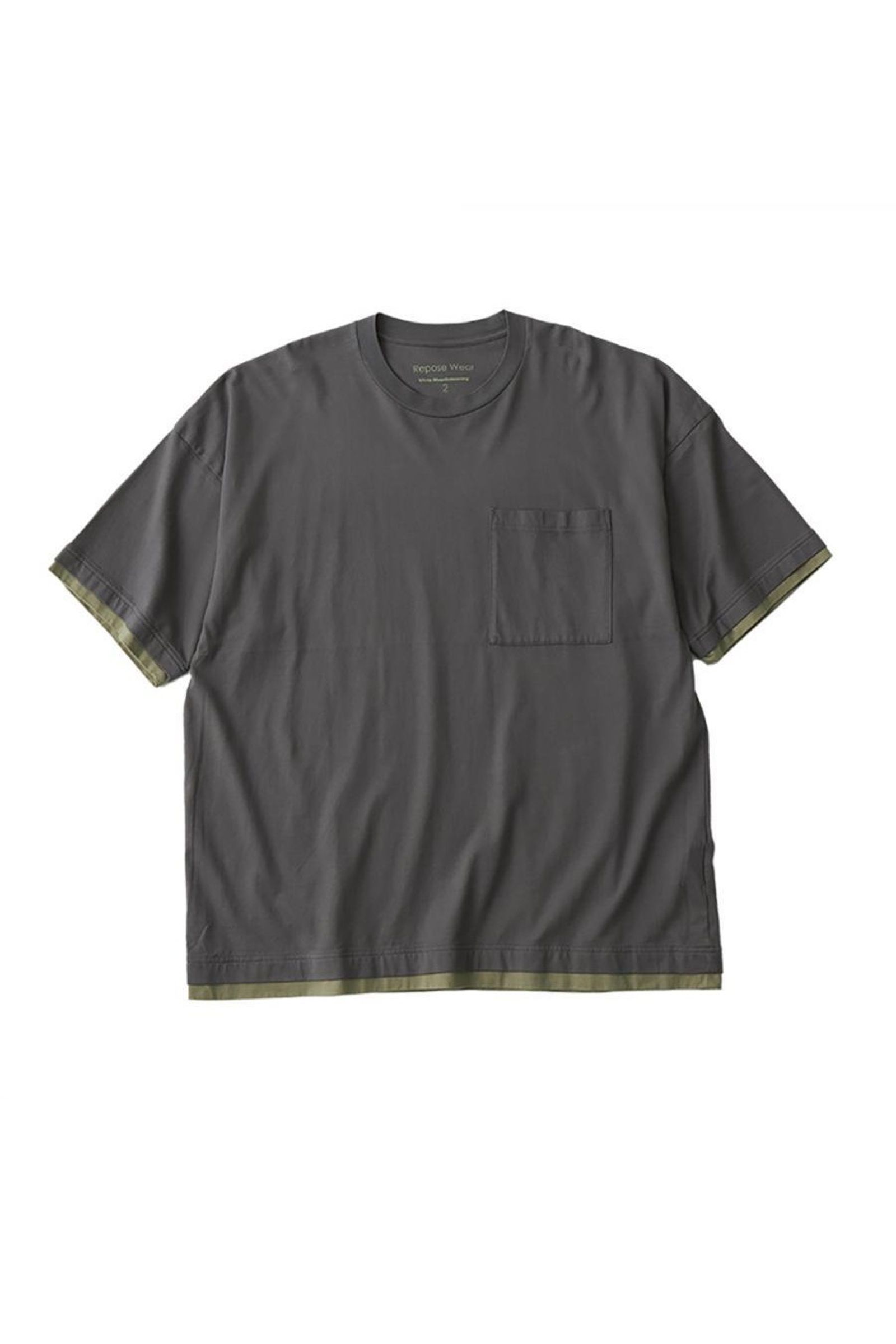 White Mountaineering - repose wear/layered wide t-shirt -charcoal