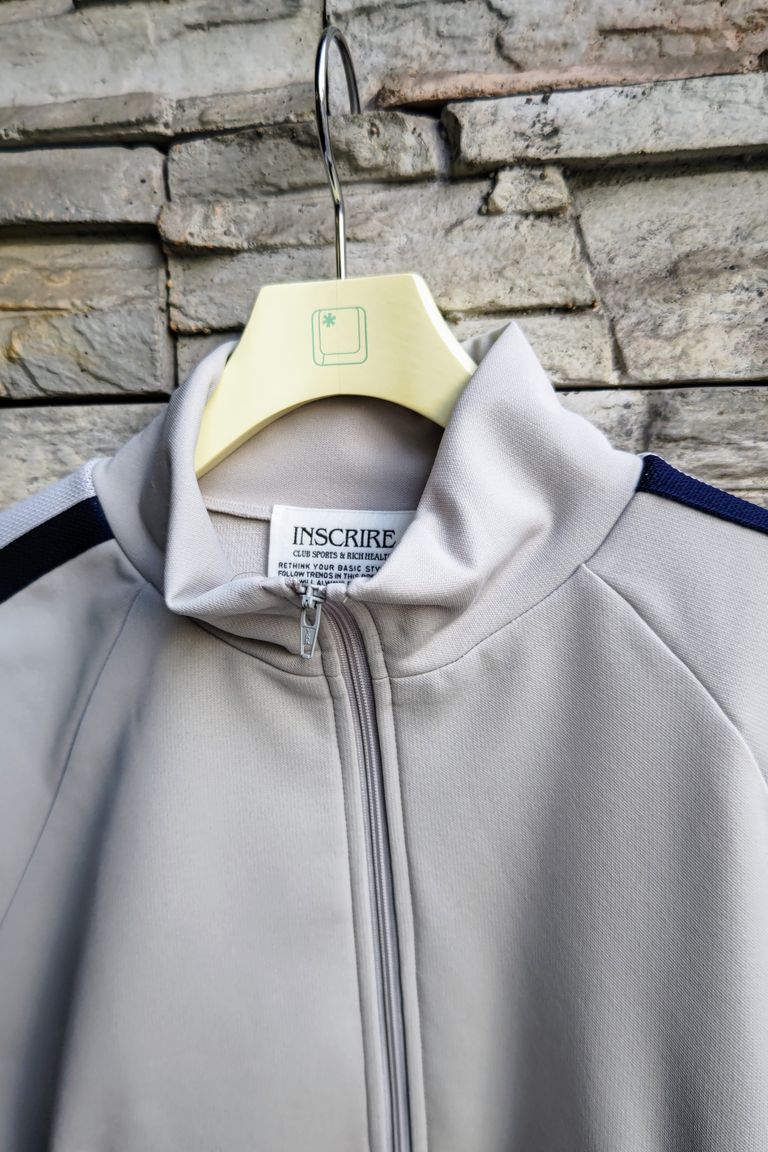 INSCRIRE - Track Jacket -light grey- 24ss | asterisk