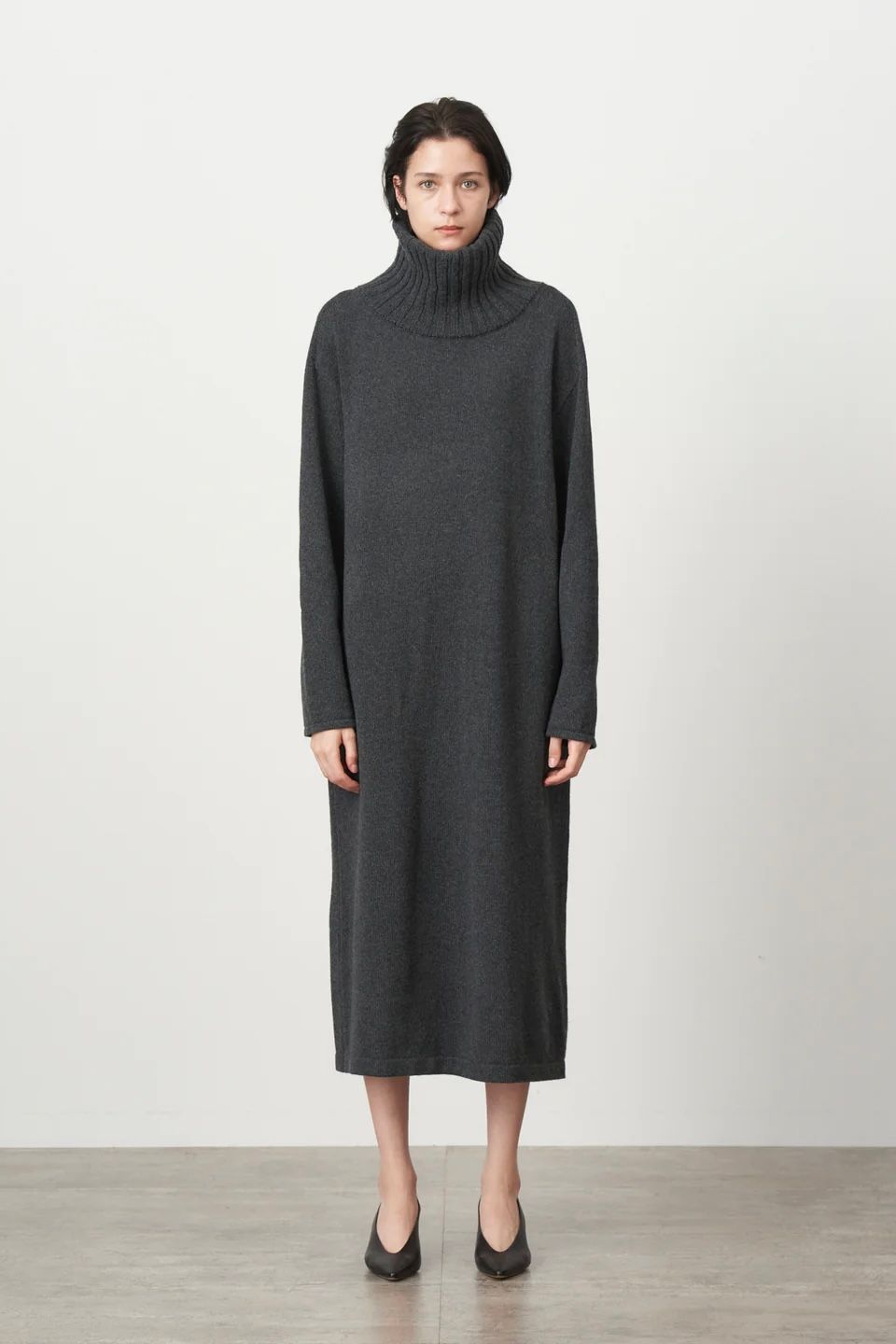 23AW ATON WOOL MOULIN TURTLENECK DRESS - ワンピース