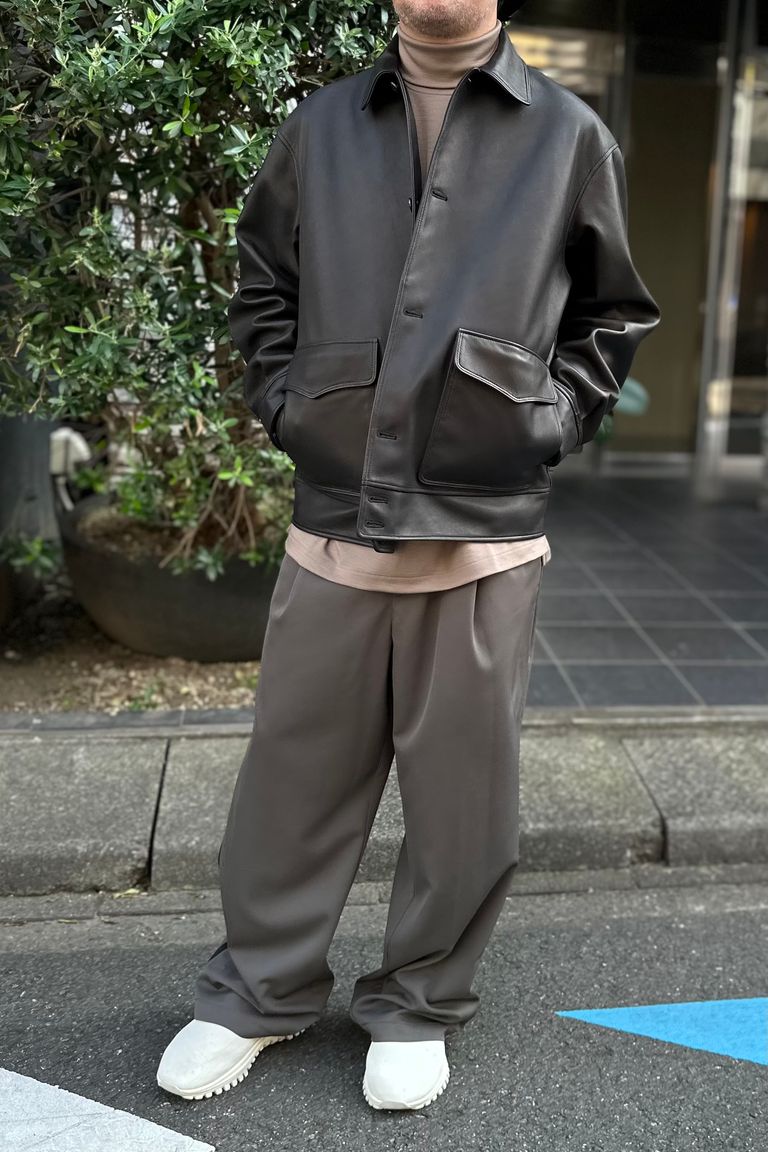 blurhms - Lamb Cossack Jacket-Black- 23aw men | asterisk