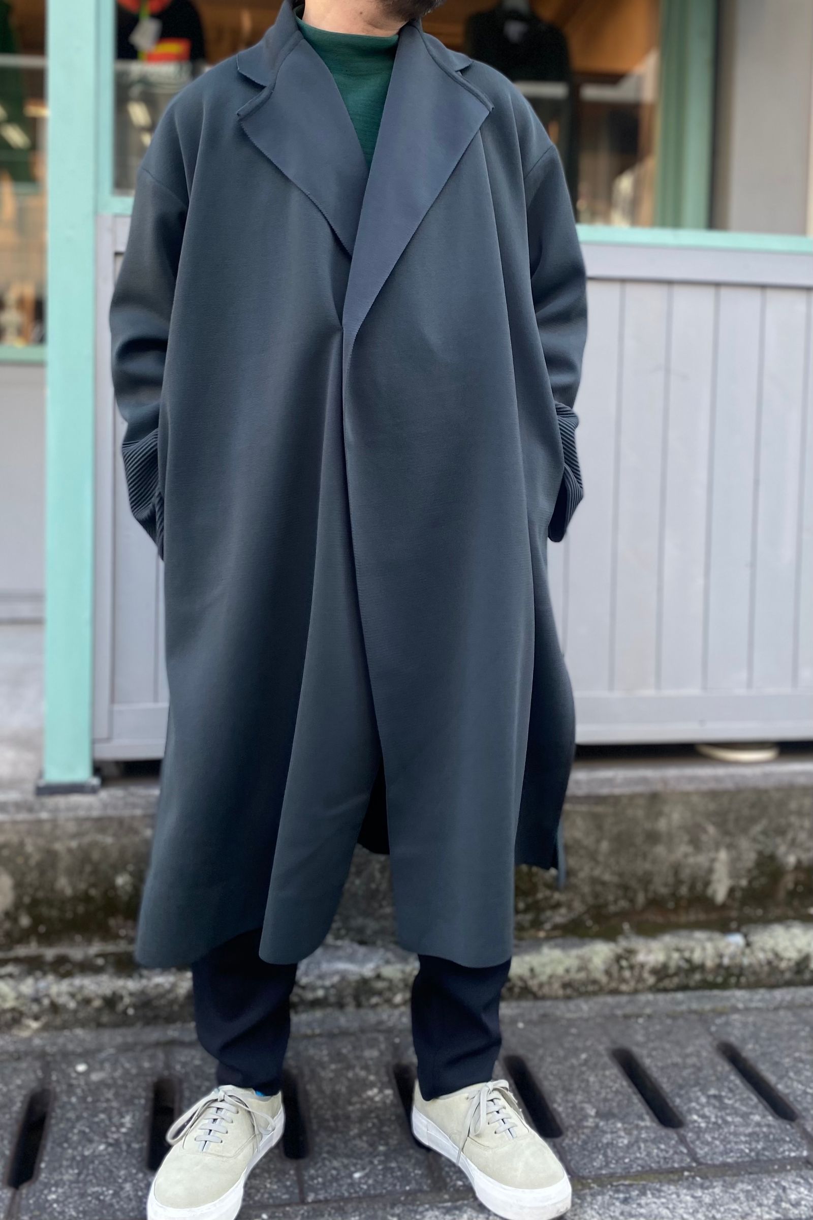 CFCL - milan rib coat 2 -charcoal- men 22ss | asterisk