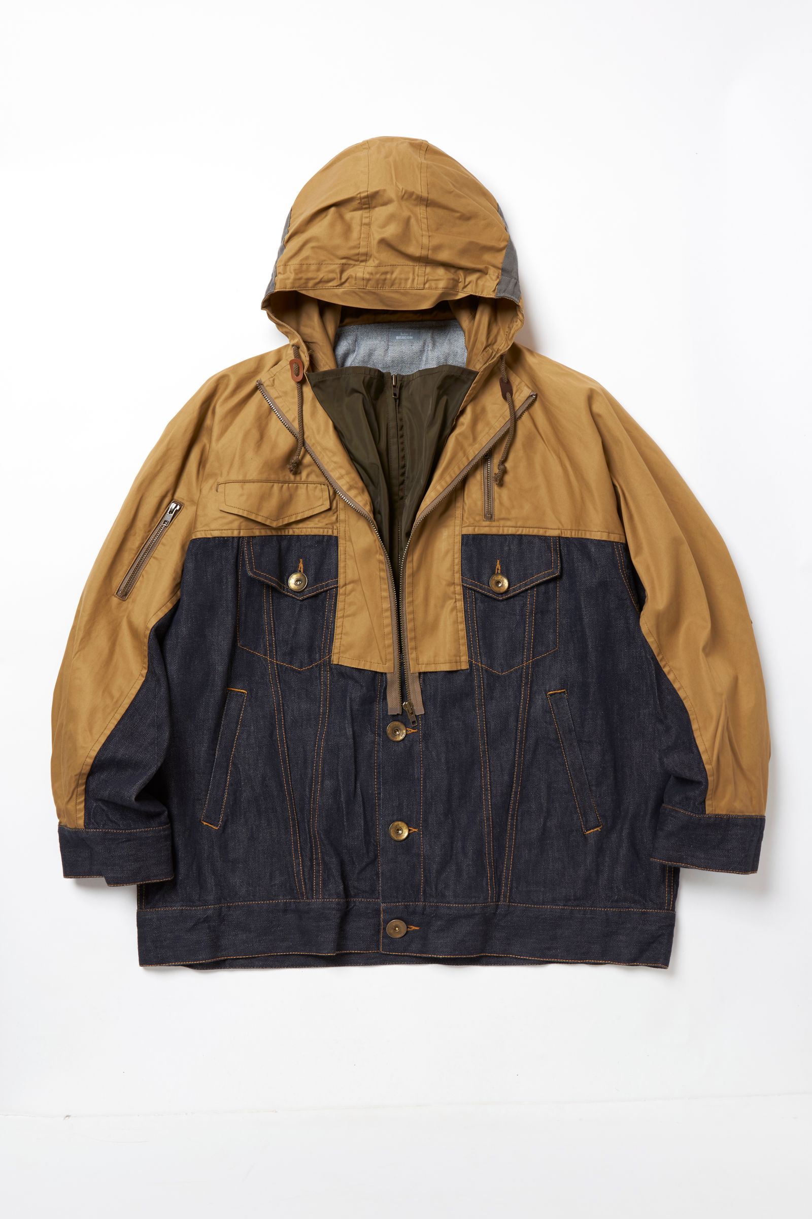mountain denim jacket 21ss - 1 - SAND BEIGE