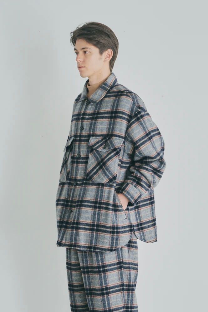 is-ness - WOOL EZ PANTS -Blue Check- 23aw men | asterisk