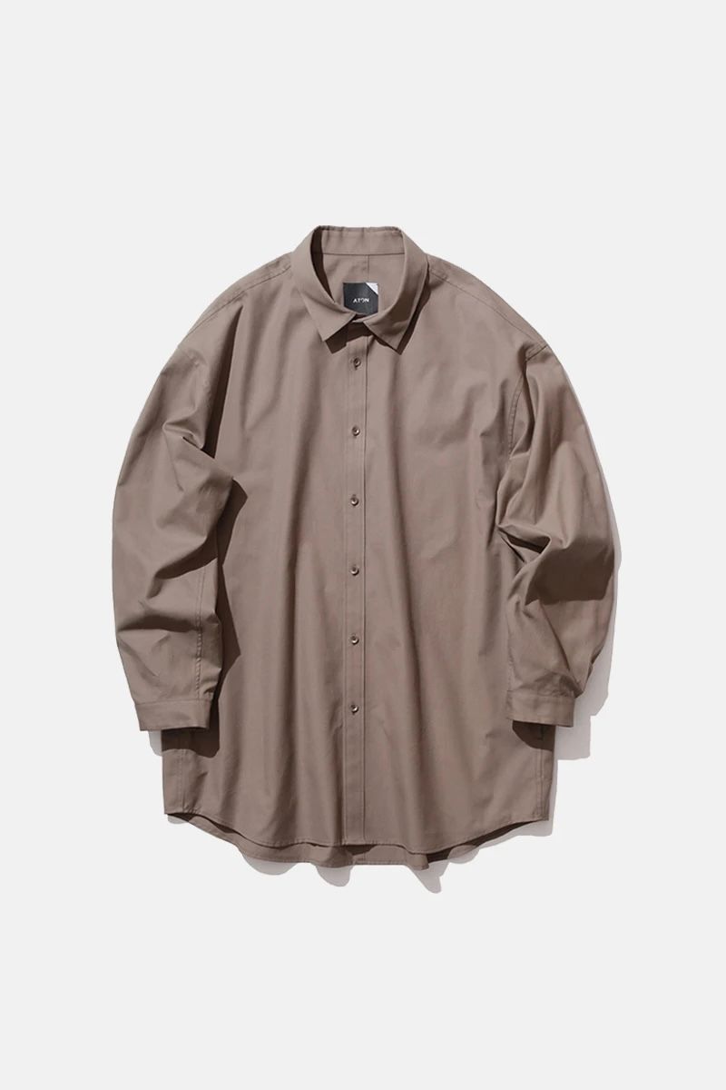 ATON - cotton cashmere | oxford oversized long shirt 21aw men