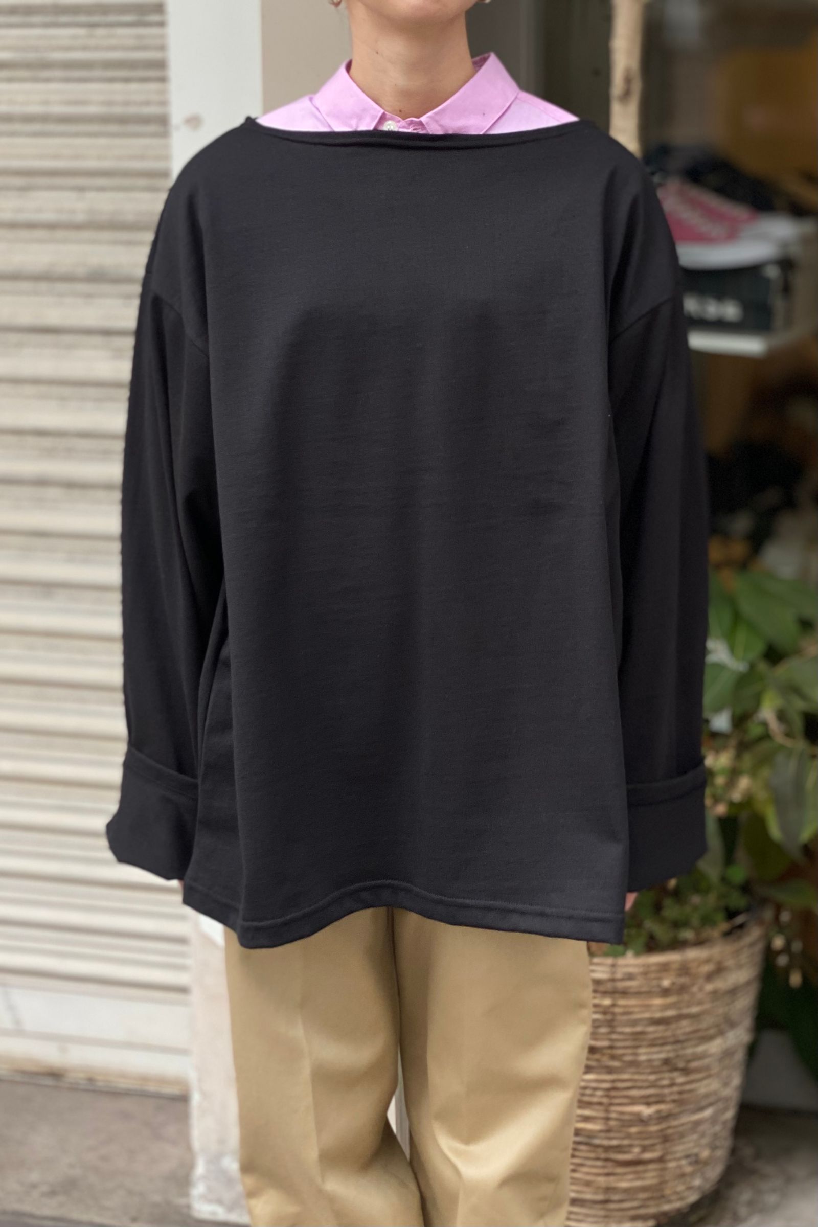 OUTIL - バスクシャツ/tricot aast -black- 23ss unisex | asterisk