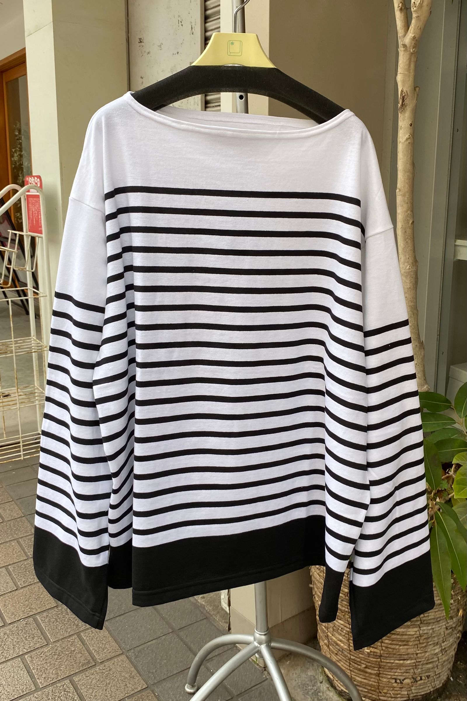 OUTIL - バスクシャツ/tricot aast -white/black- 23ss unisex | asterisk