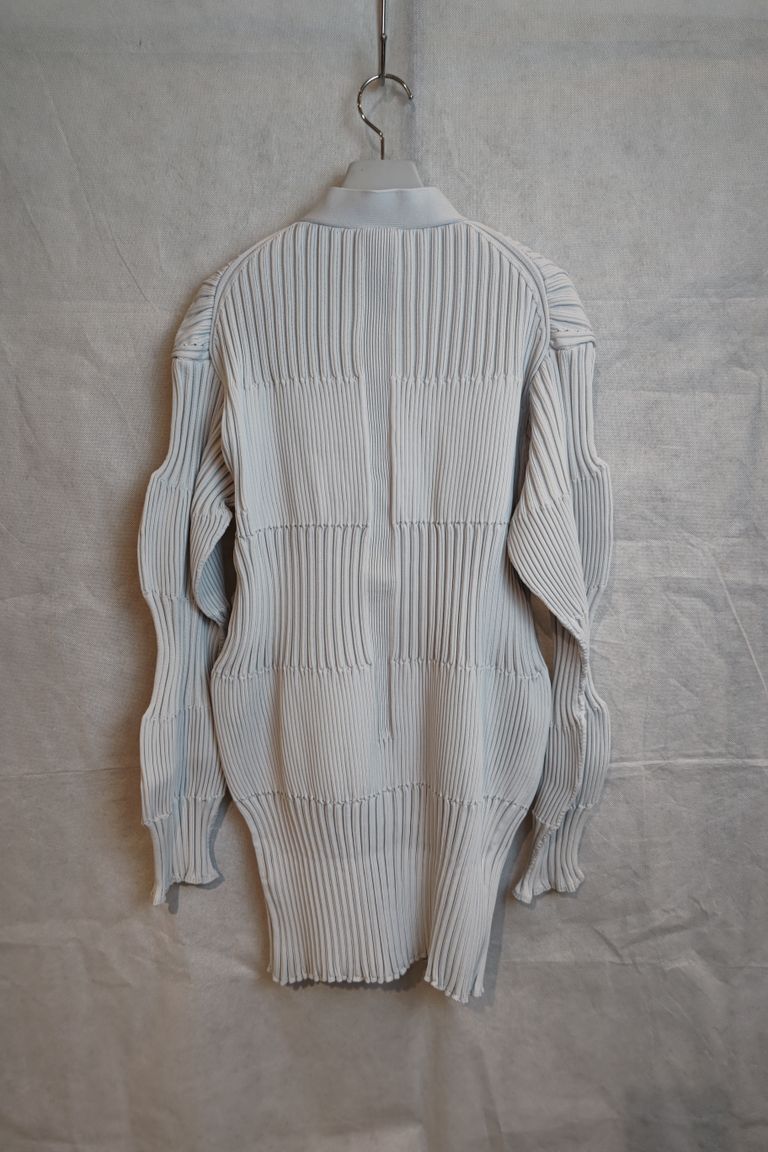 CFCL - fluted cardigan 1 -light grey- men 22aw | asterisk