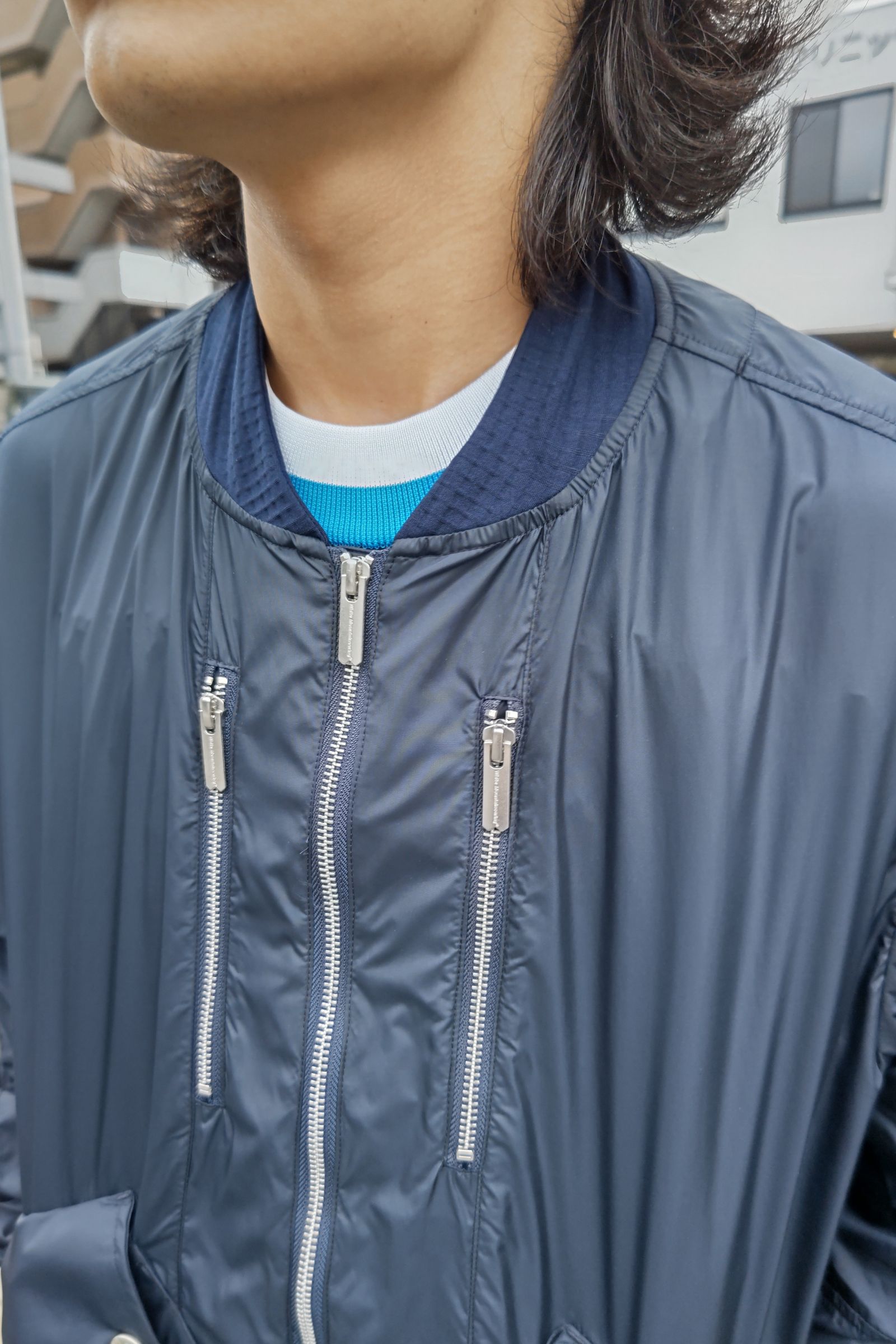 White Mountaineering - nylon ma-1 jacket-navy-23ss | asterisk