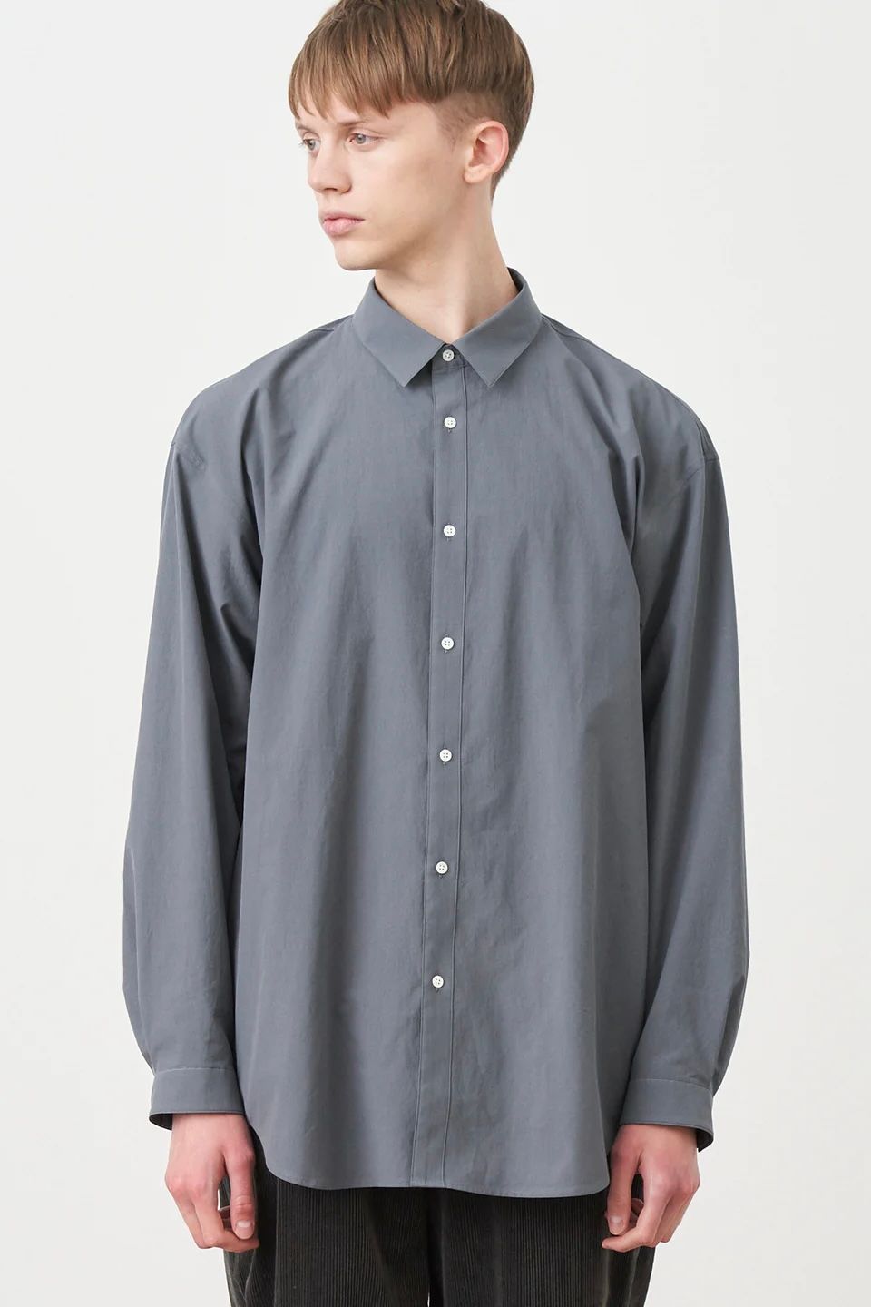 ATON - 【先行予約】SHRINK BROAD OVERSIZED SHIRT -white- 23aw men 8