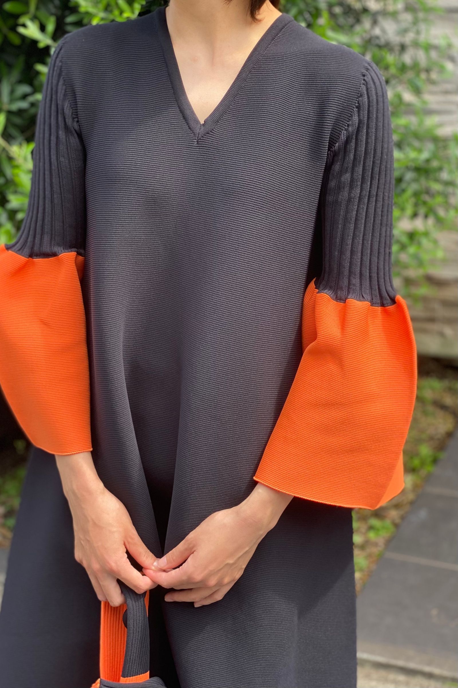 CFCL - pottery kaftan 3 - black-orange - women | asterisk