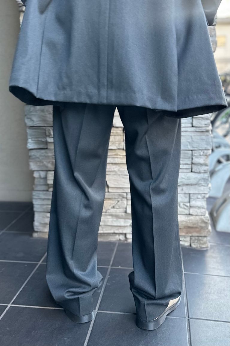A.PRESSE - Wool Gabardine Trousers -M.GRAY- 2024STYLE1 | asterisk