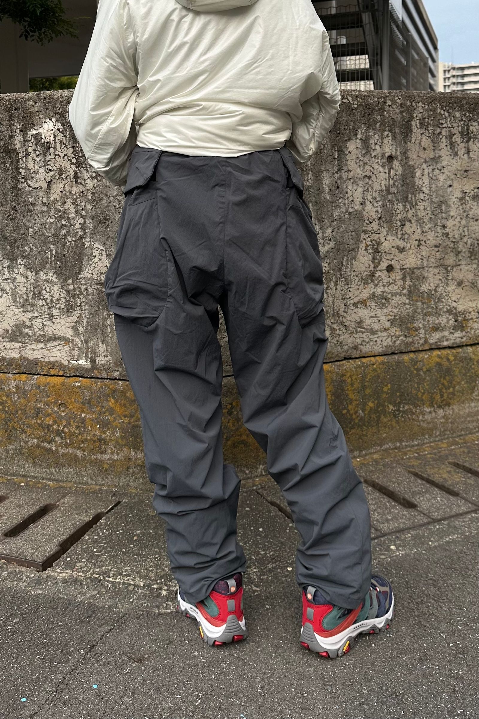 alk phenix - Zak pants IV karu-stretch taffeta II -off black- 23aw