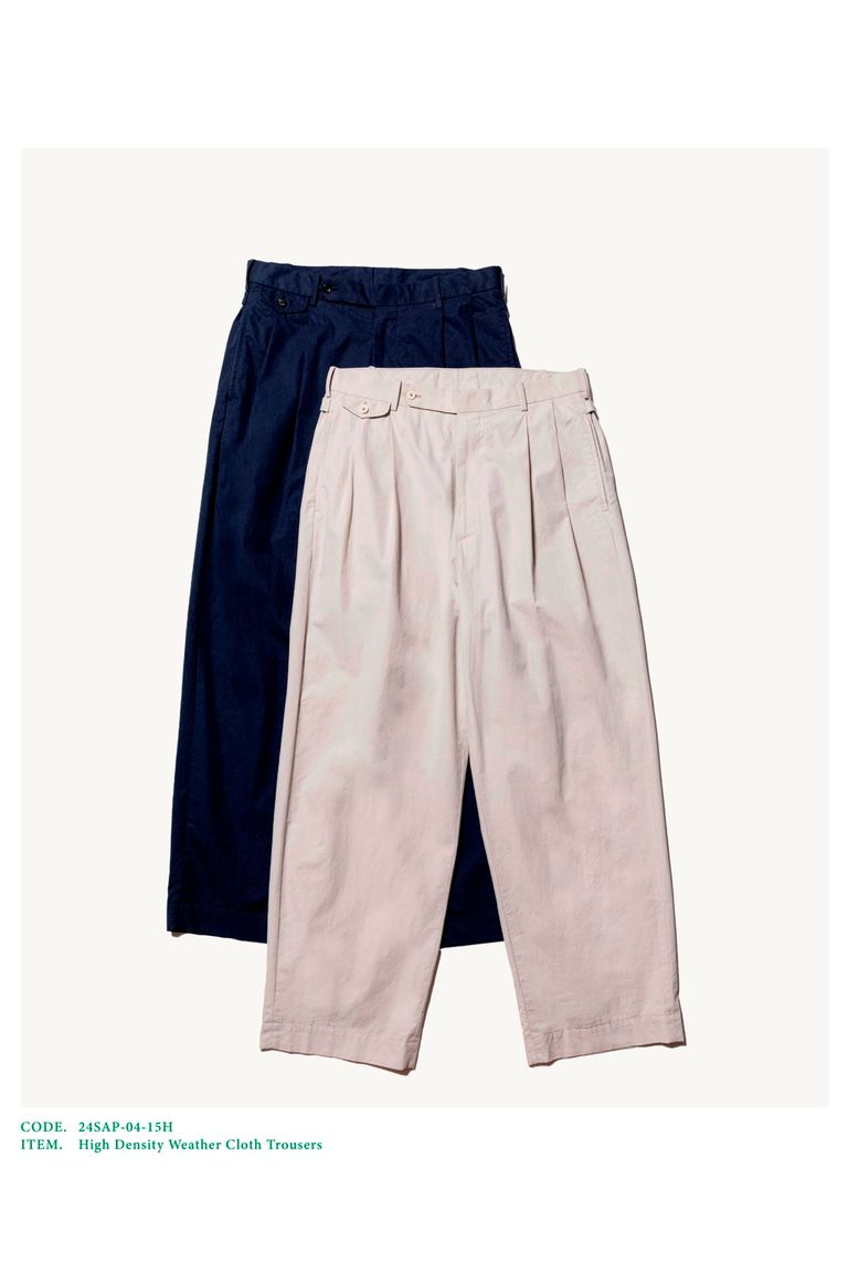 A.PRESSE - High Density Weather Cloth trousers-ECRU-2024STYLE1 