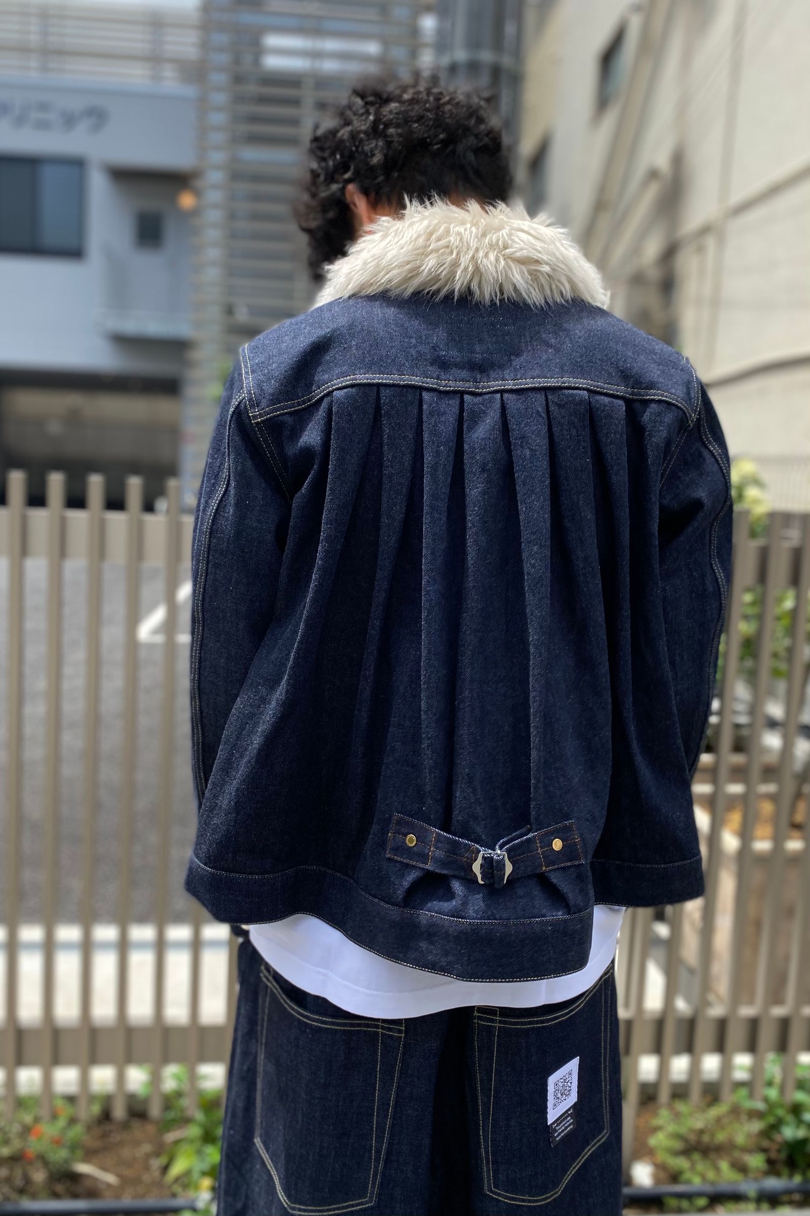 FUMITO GANRYU - detachable collar tacked denim jacket 21aw | asterisk