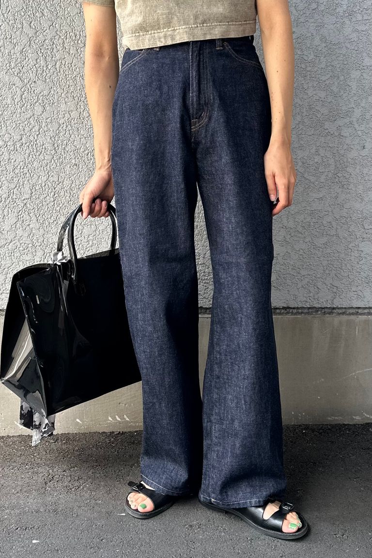 UNUSED - 13.5oz denim five pants デニムワイドパンツ -INDIGO- 24aw  